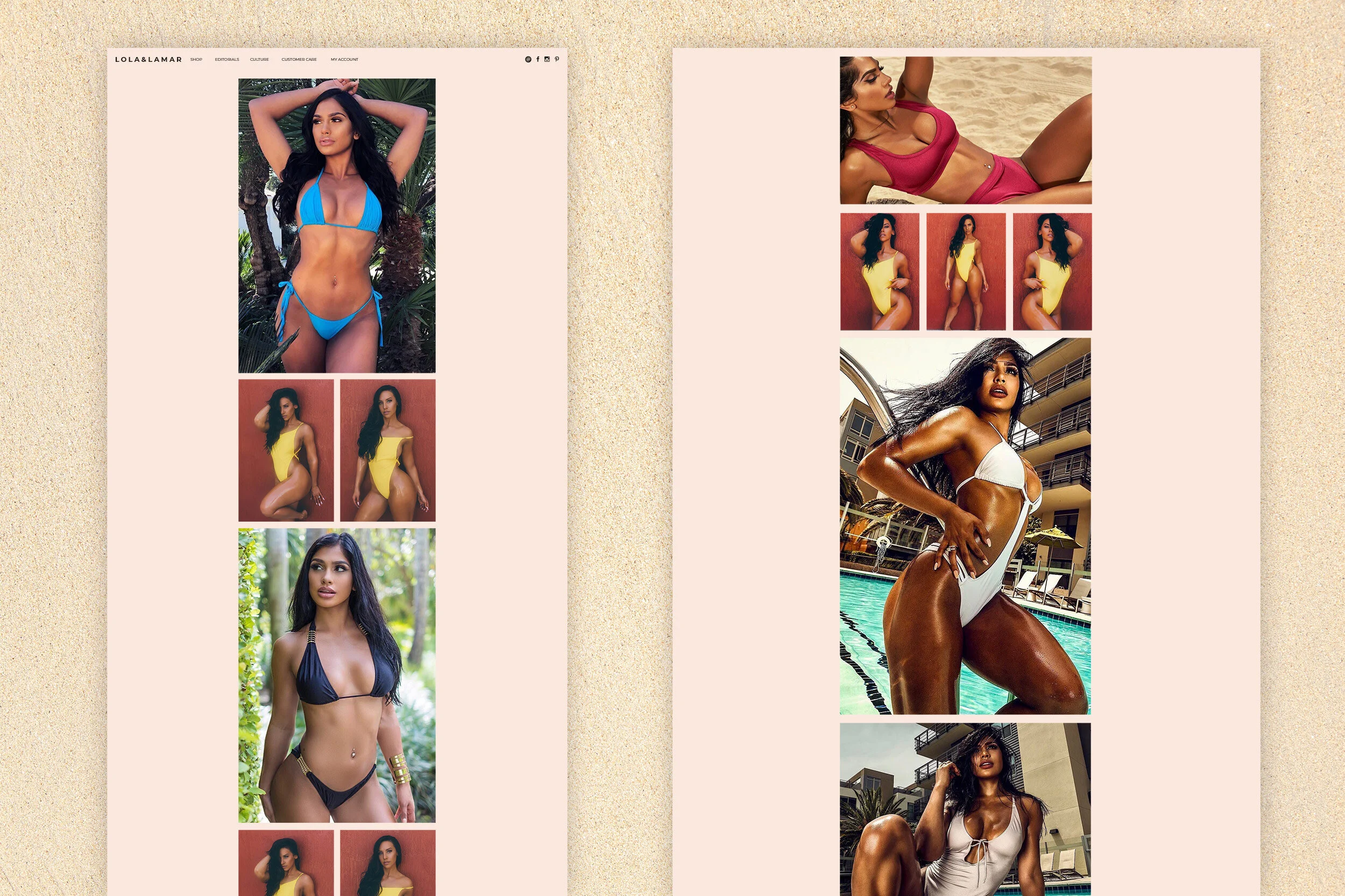 Gallery page inside Lola &amp; Lamar website