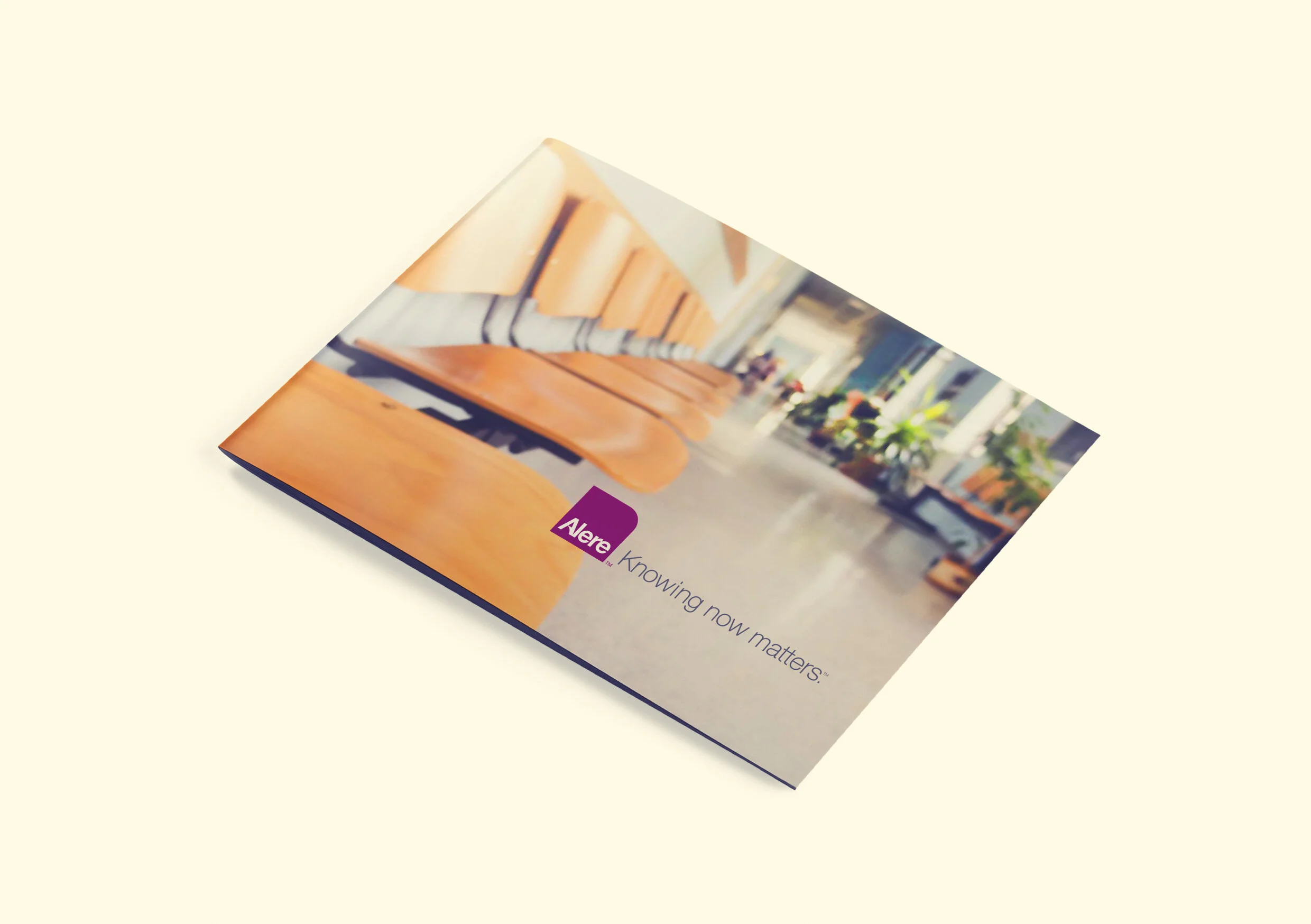 Cover for Alere - Knowing now matters brochure proposal.