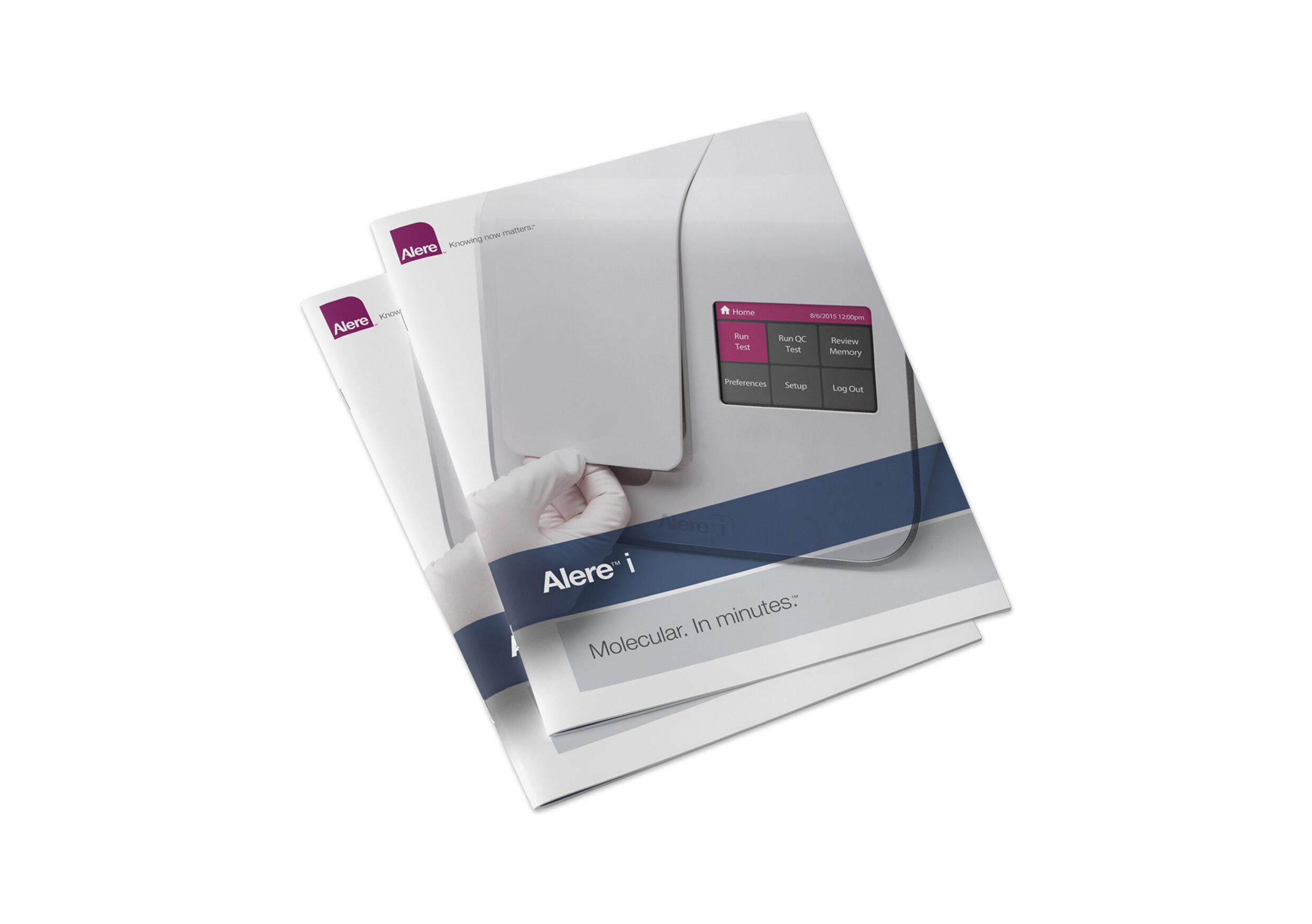 Informative brochure for Alere™ i diagnosis machine.