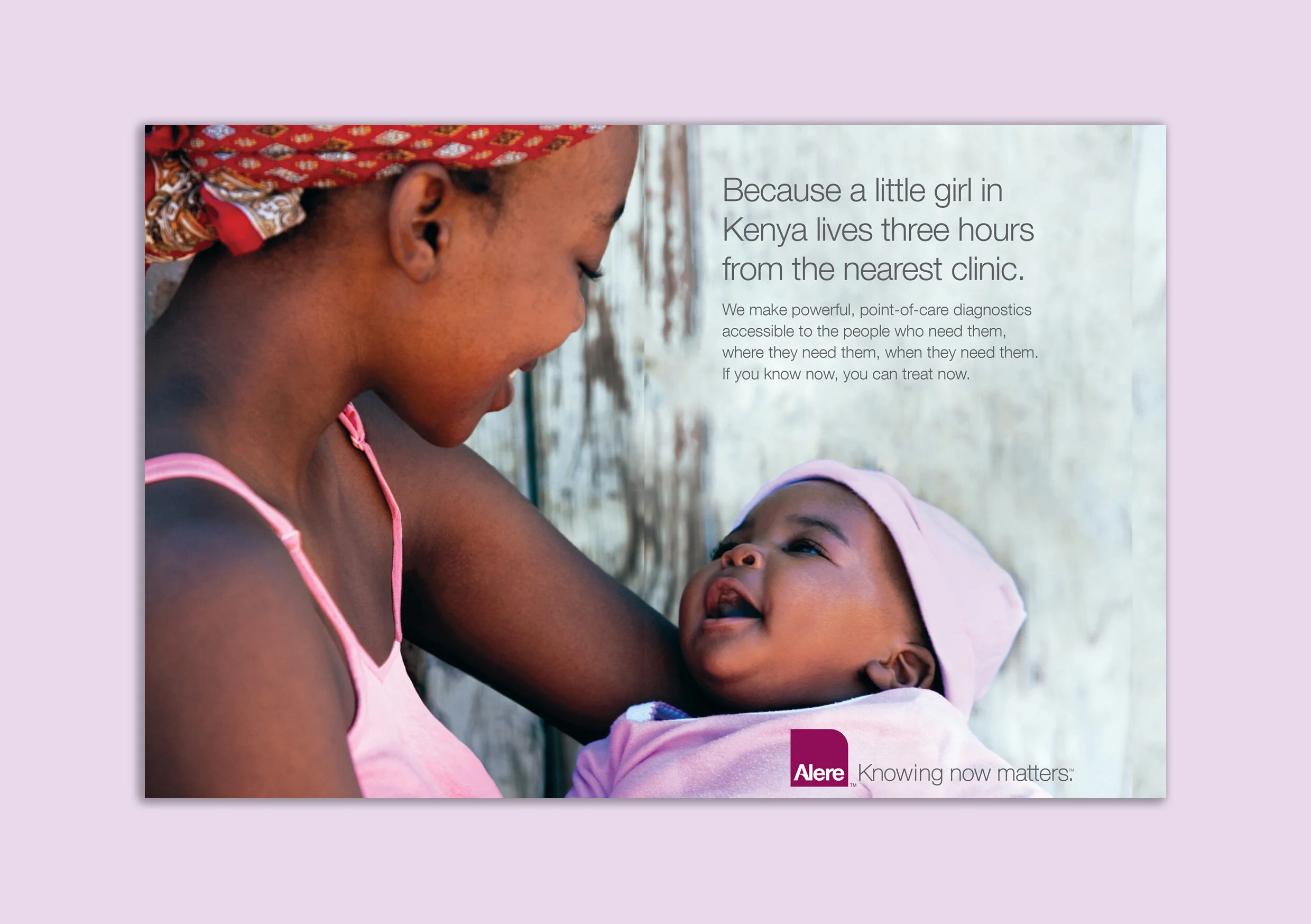 Full spread magazine ad for medical magazine.