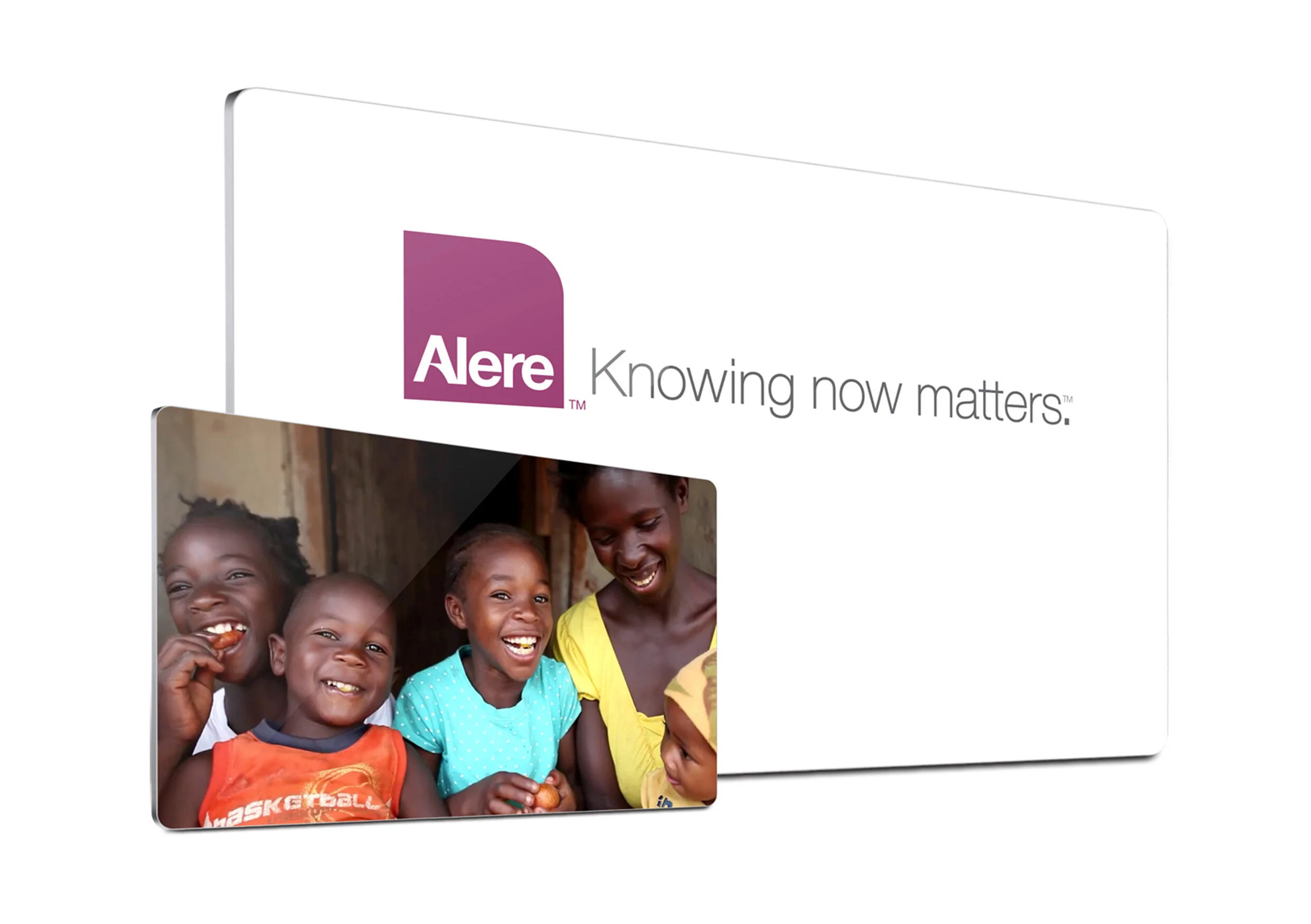 TV monitors showing Alere™ Knowing now matters™ documentary campaign.