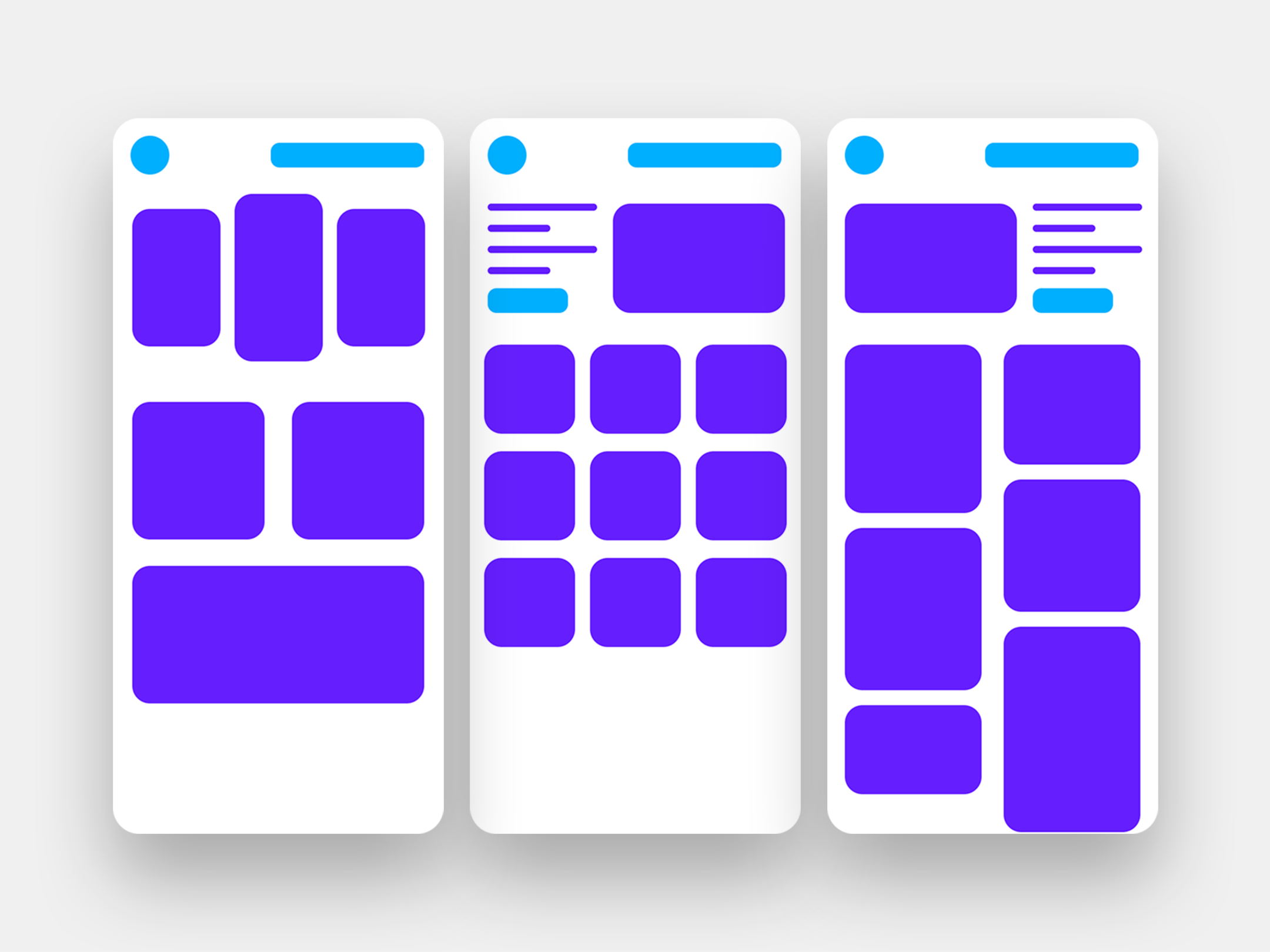 Using a new UI pattern and color pallet a third light theme is created.