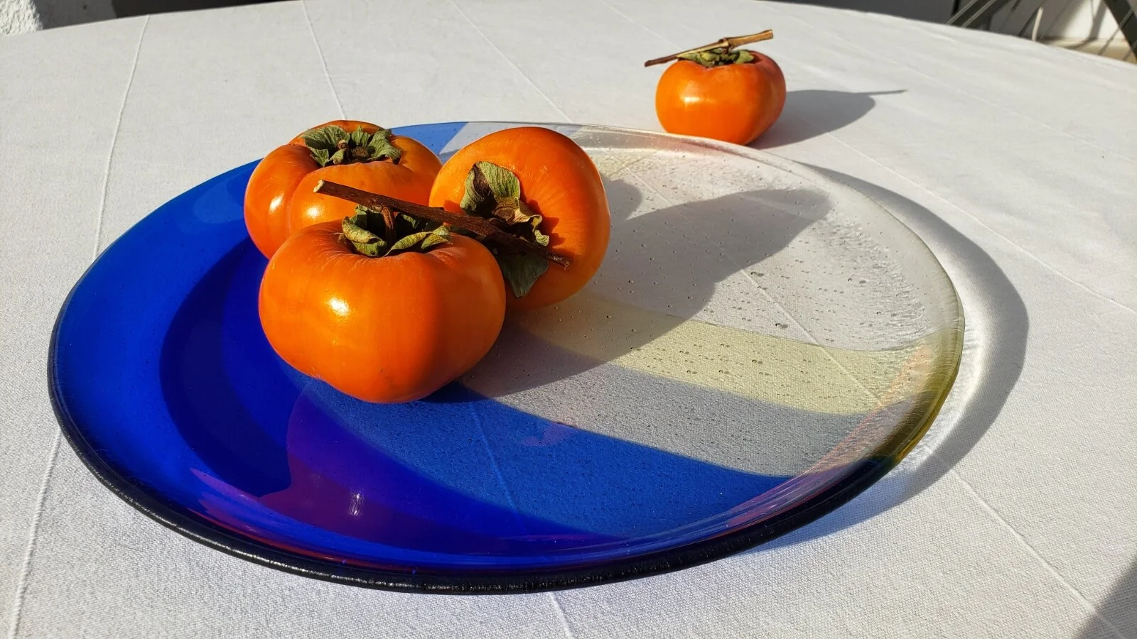 Blue Hour Glass Tray