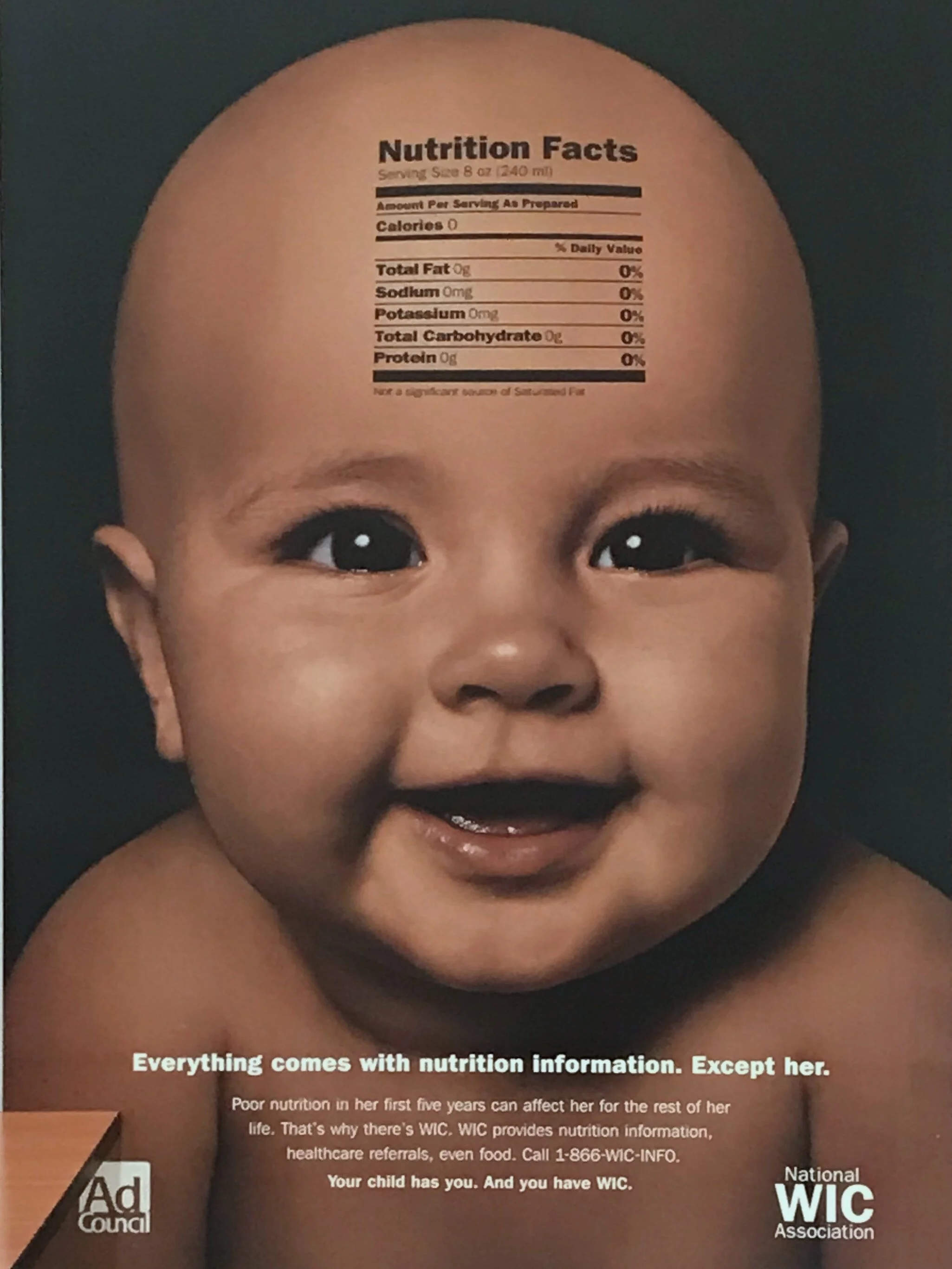 WIC Poster Advertisement in New York City health clinic. 2018.