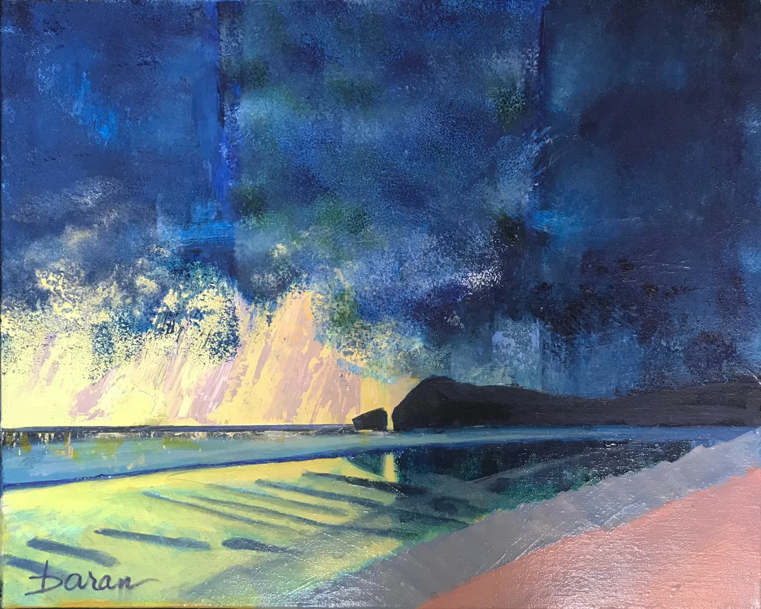 Stormy Sunset 16 x 20” Acrylic on Canvas