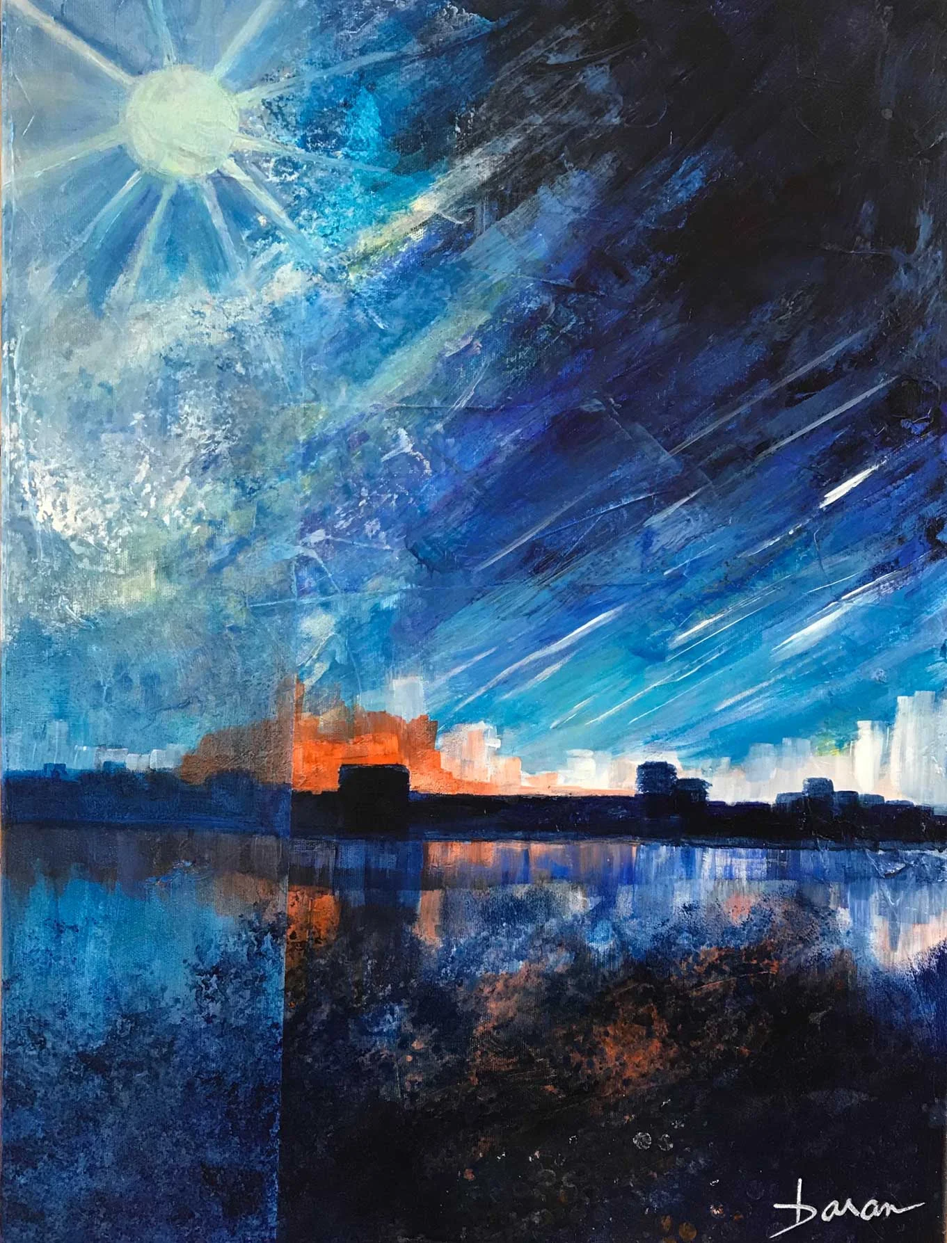Breaking Through the Clouds 18 x 24” Acrylic on Canvas