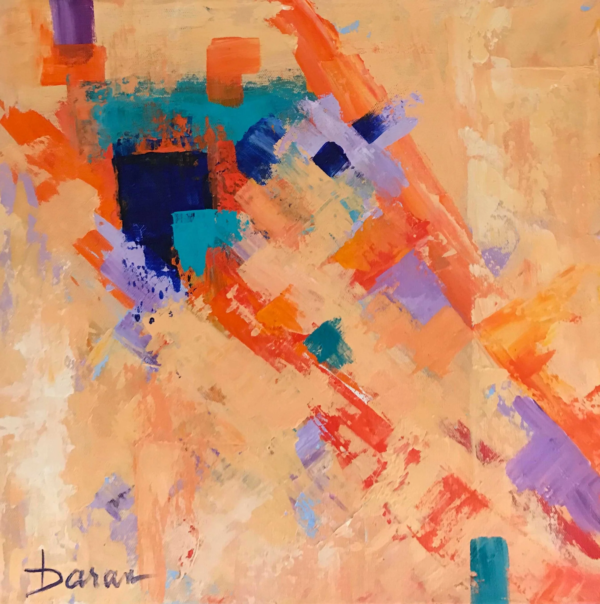 Traffic Jam 16 x 16” Acrylic on Canvas