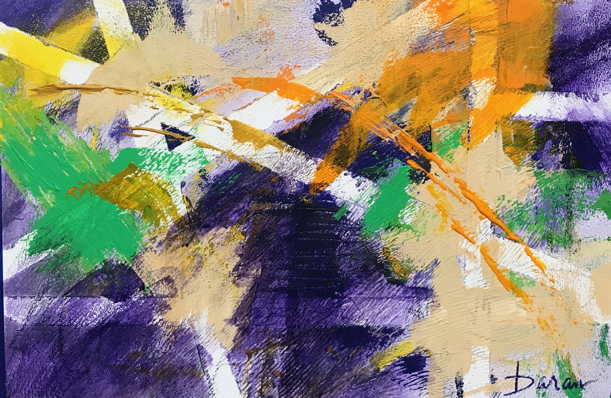 Purple Maze 16 x 22” Acrylic on 300# W/C paper