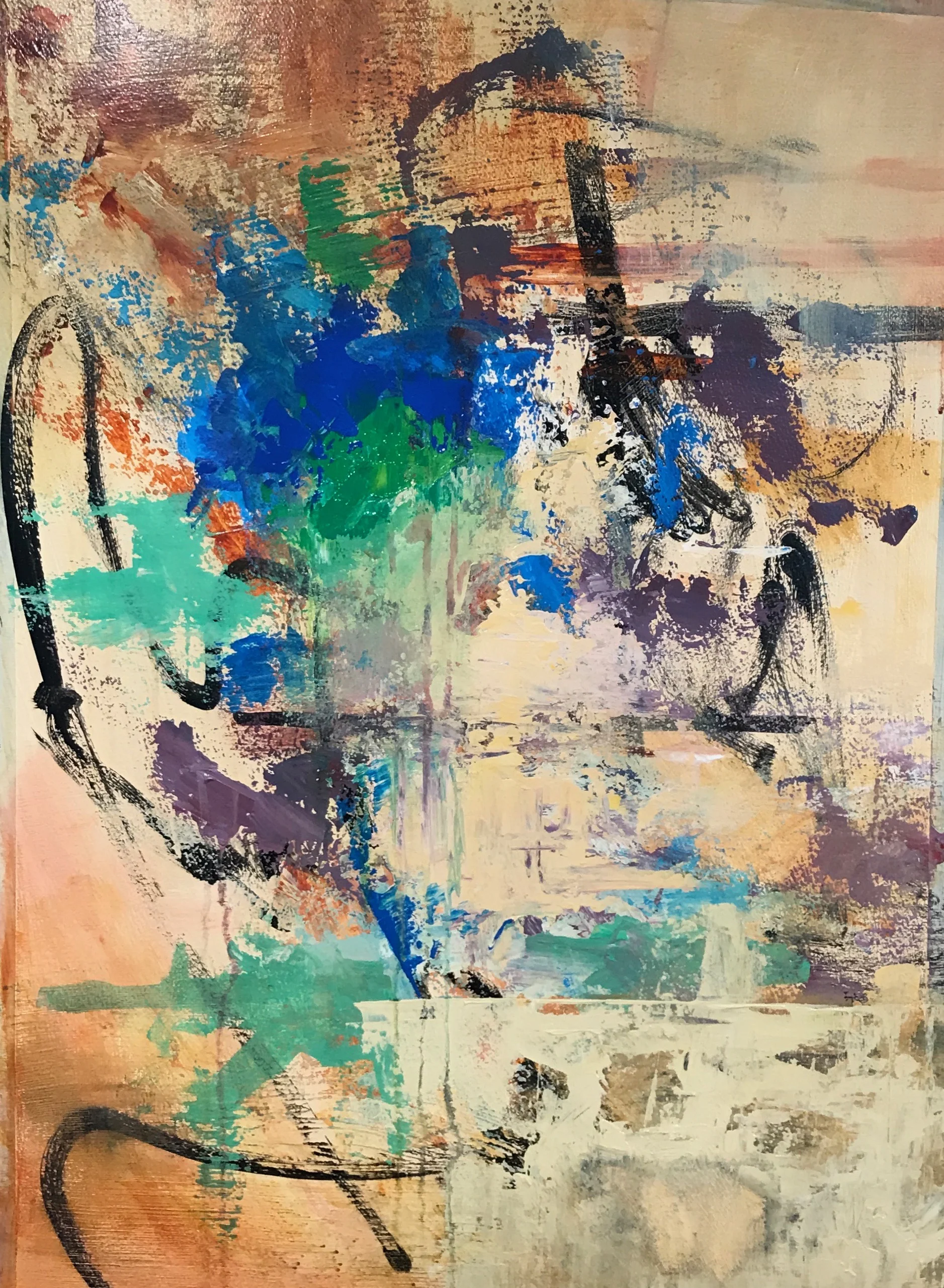 Untitled #5 22 x 30” Acrylic on #300 WC Paper