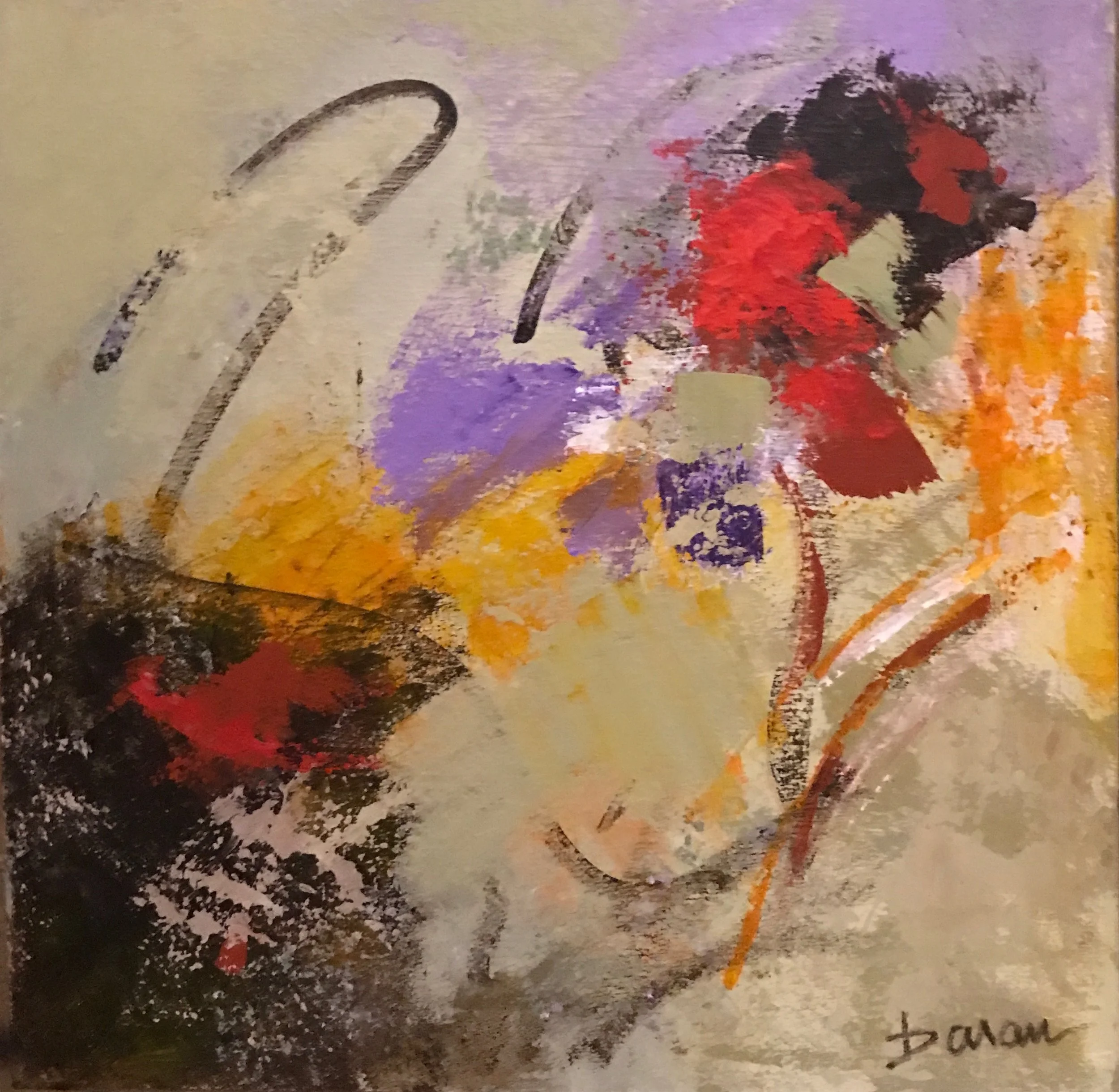 “Wandering Muse #1” 18 x 18” Acrylic on Cradled Board