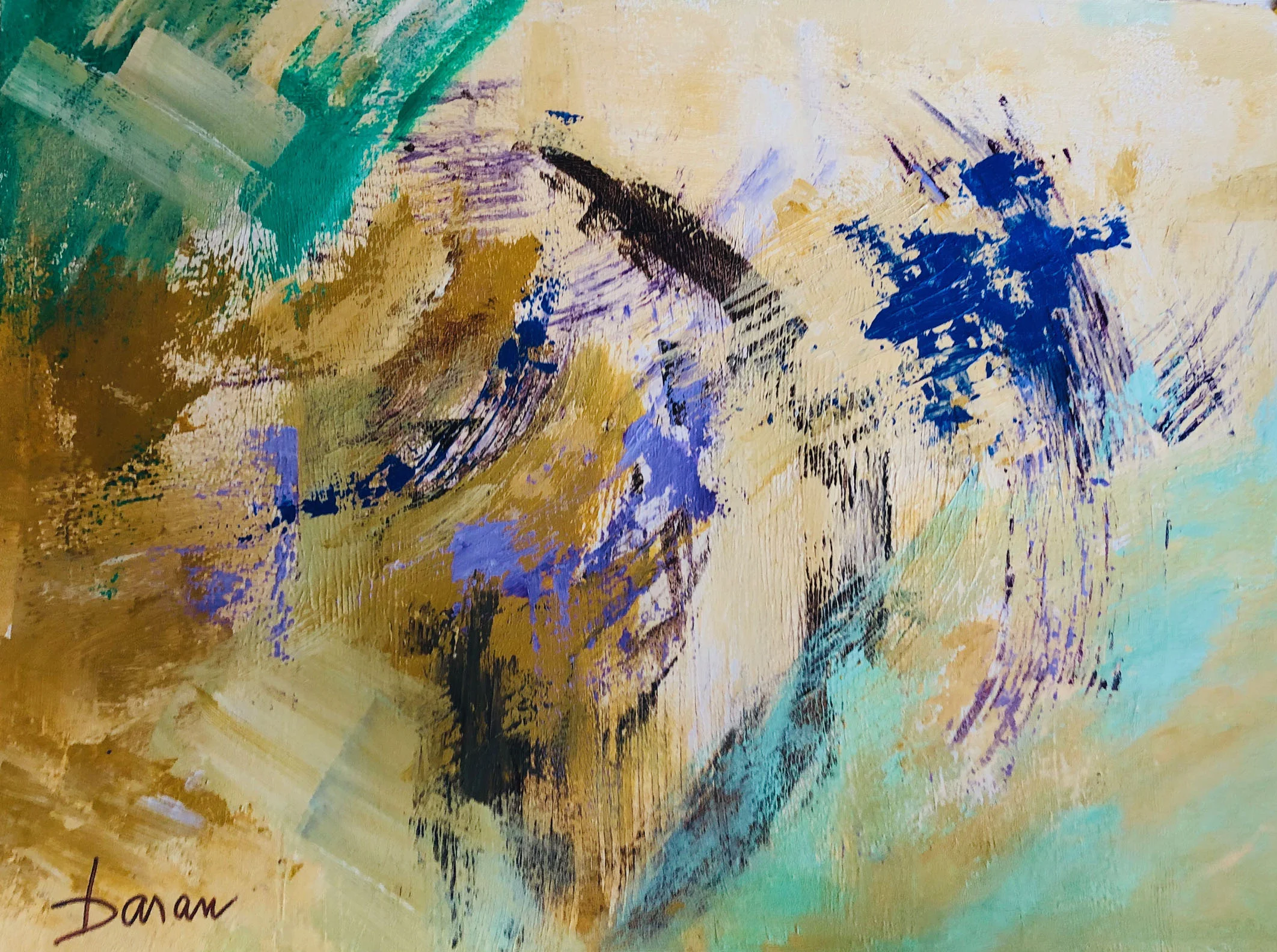 Untitled #6 22 x30” Acrylic on 300# WC paper