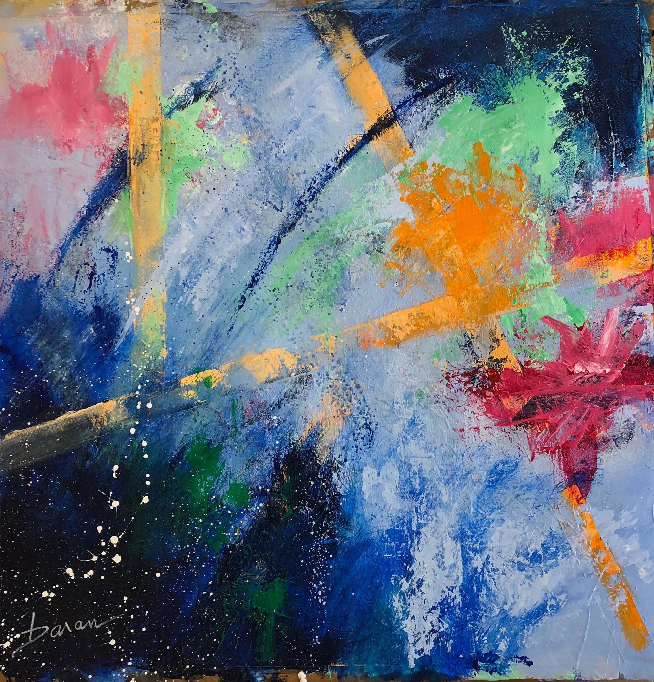 Untitled #8 30 x 30” Acrylic on 300# WC Paper