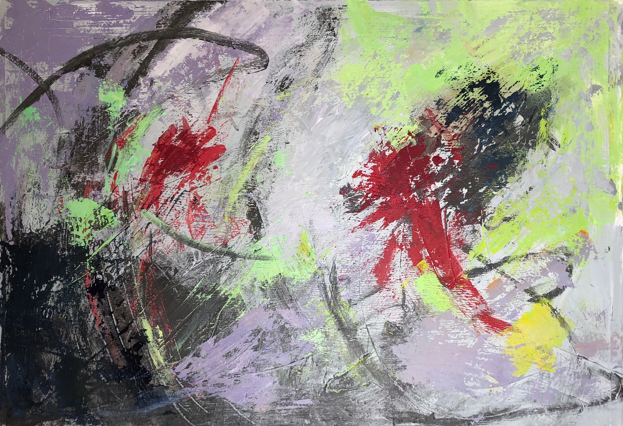 Untitled #10 22 x 30” Acrylic on 300# WC Paper