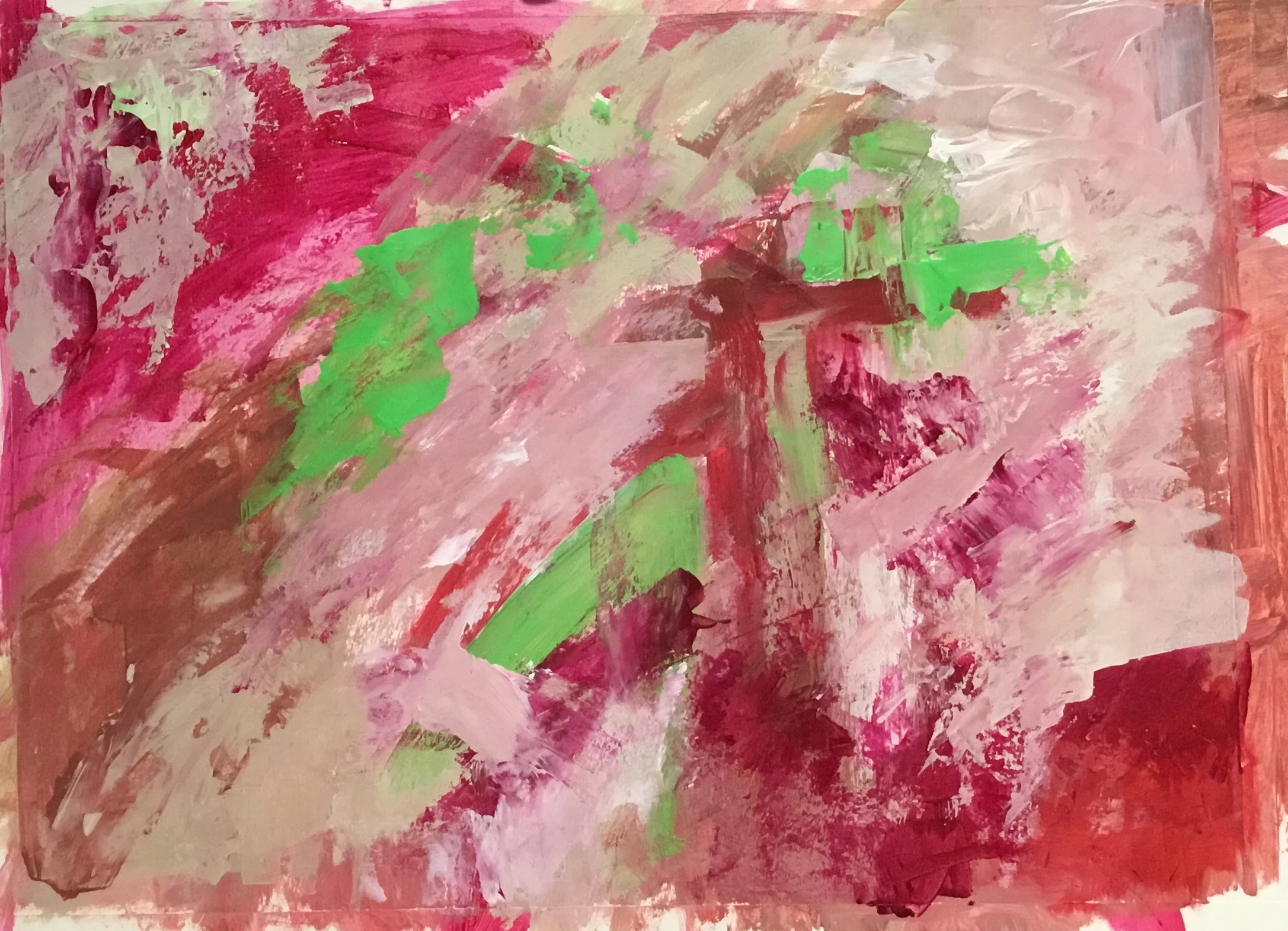 Untitled #14 18 x 24” Acrylic on #140 WC Paper