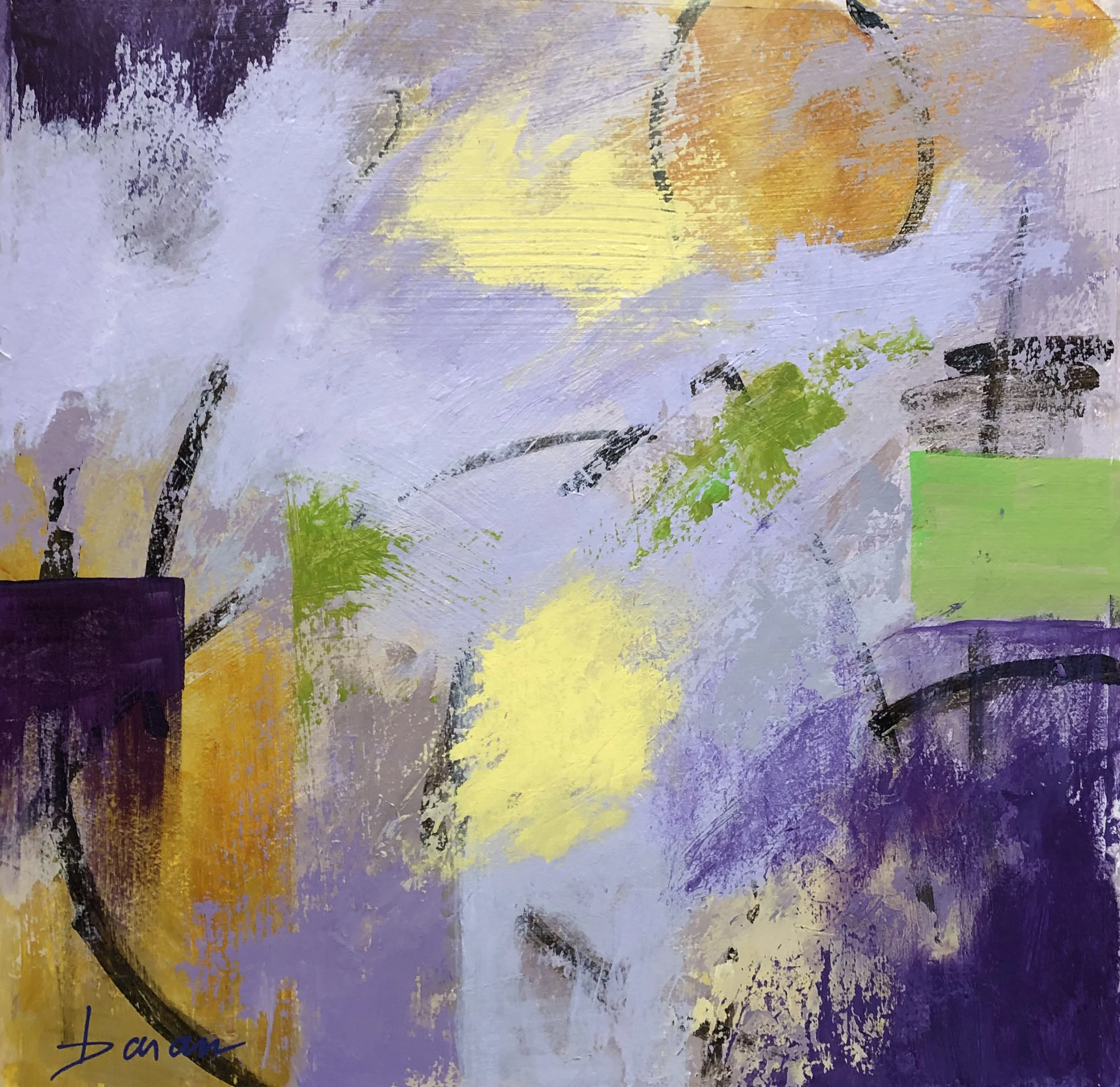 Untitled #16 22 x 22” Acrylic on unstretched canvas