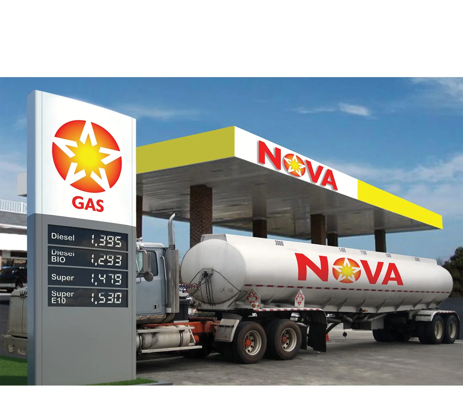 Logo and branding for a regional gas company