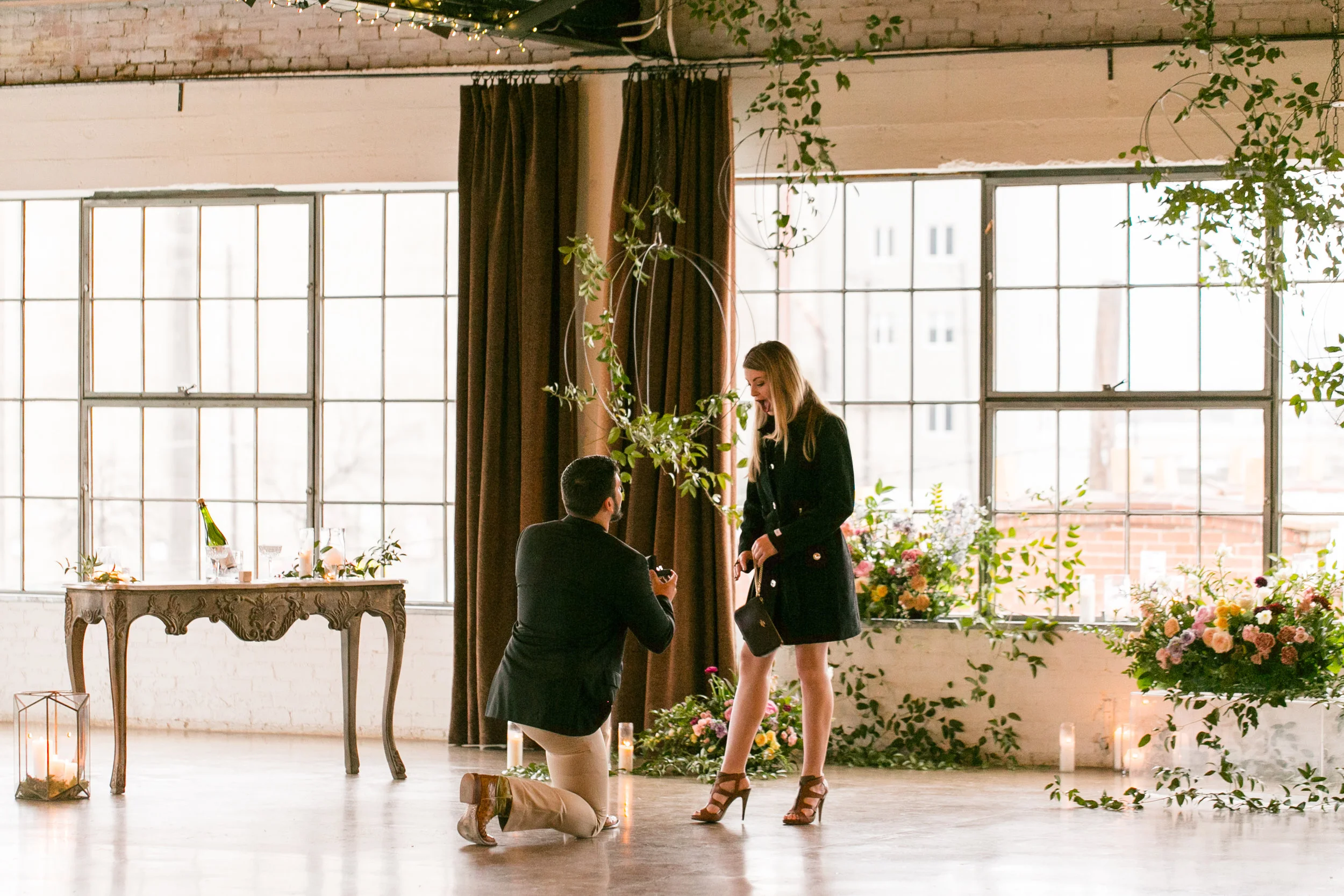 Dramatic indoor proposal