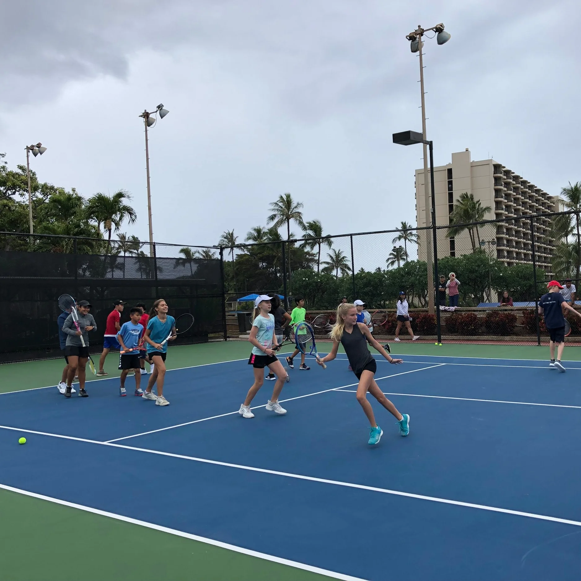 Maui Kids Share Court with Tennis Legends