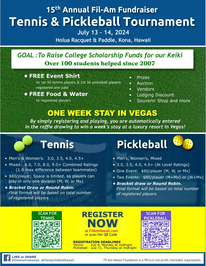 15th Annual Fil-Am Tennis Fundraiser 