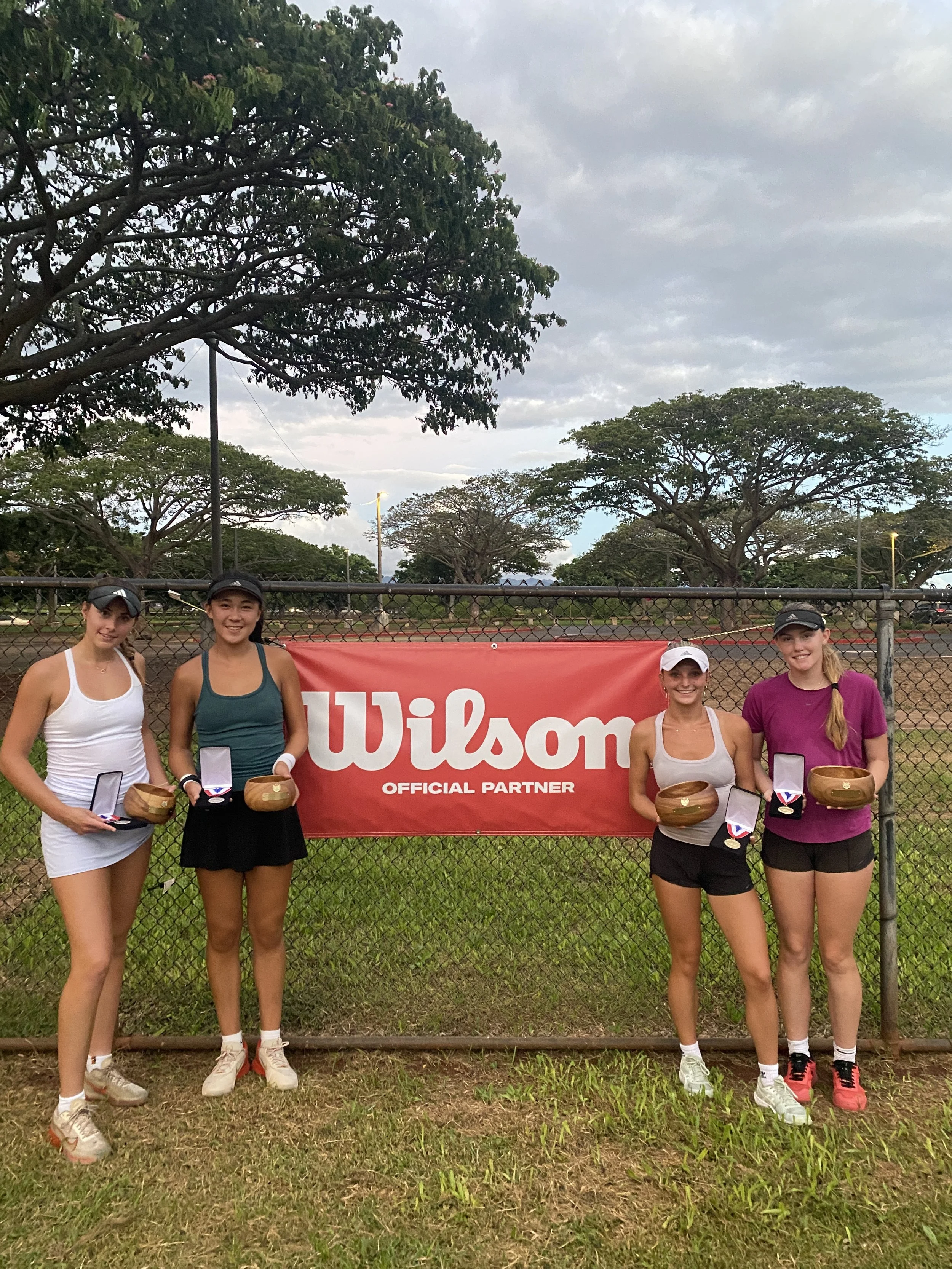 GIRLS Doubles:  2nd and 1st place