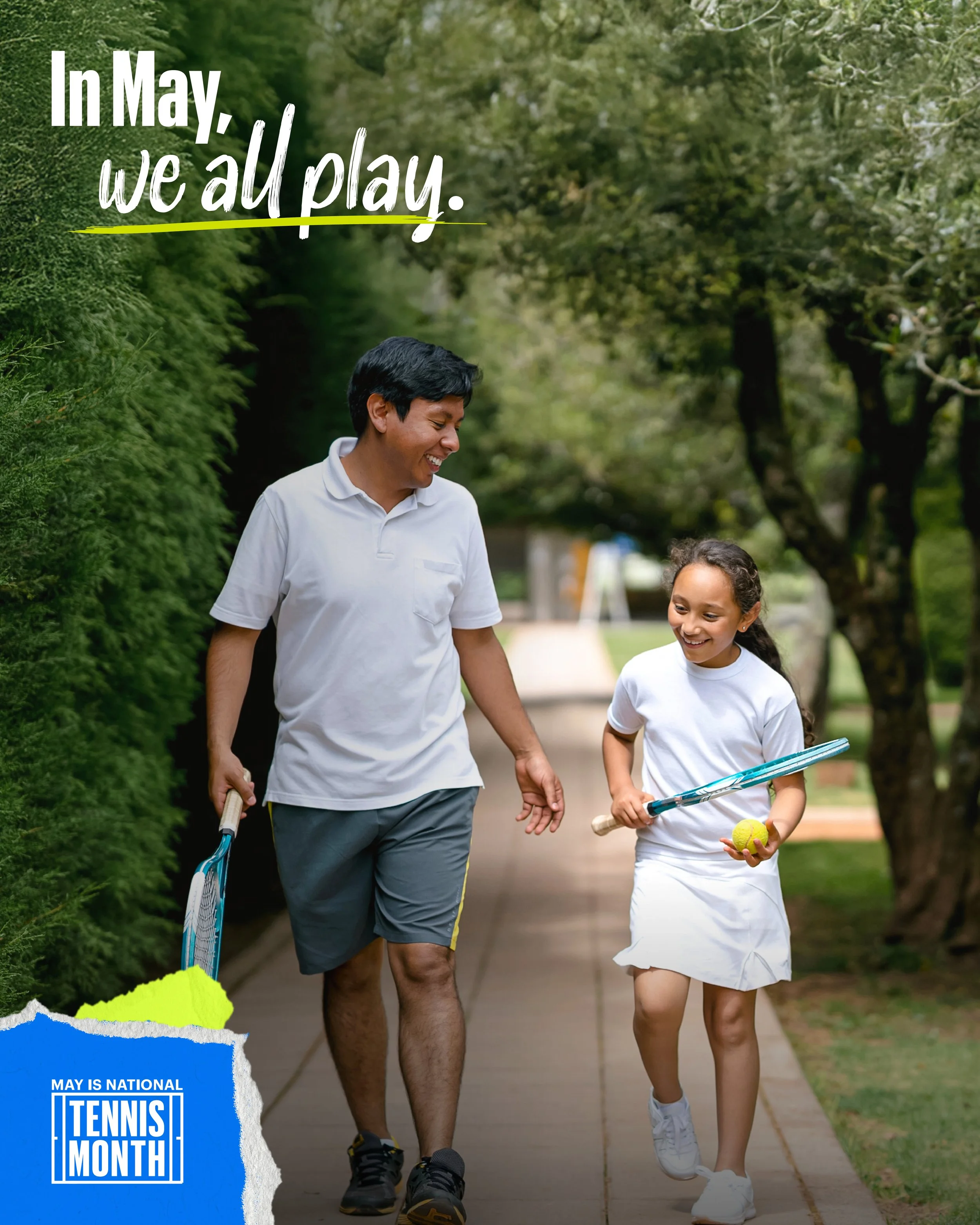  MAY IS NATIONAL TENNIS MONTH!  We offer free classes in celebration of National Tennis Month! 