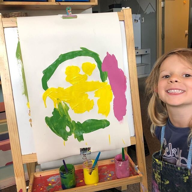 Painting the rainy day away. Painting allows children an educational opportunity that is also fun and exciting. Painting aids children acquire hand-eye coordination, an important skill in their age. This is developed while they learn to paint the par