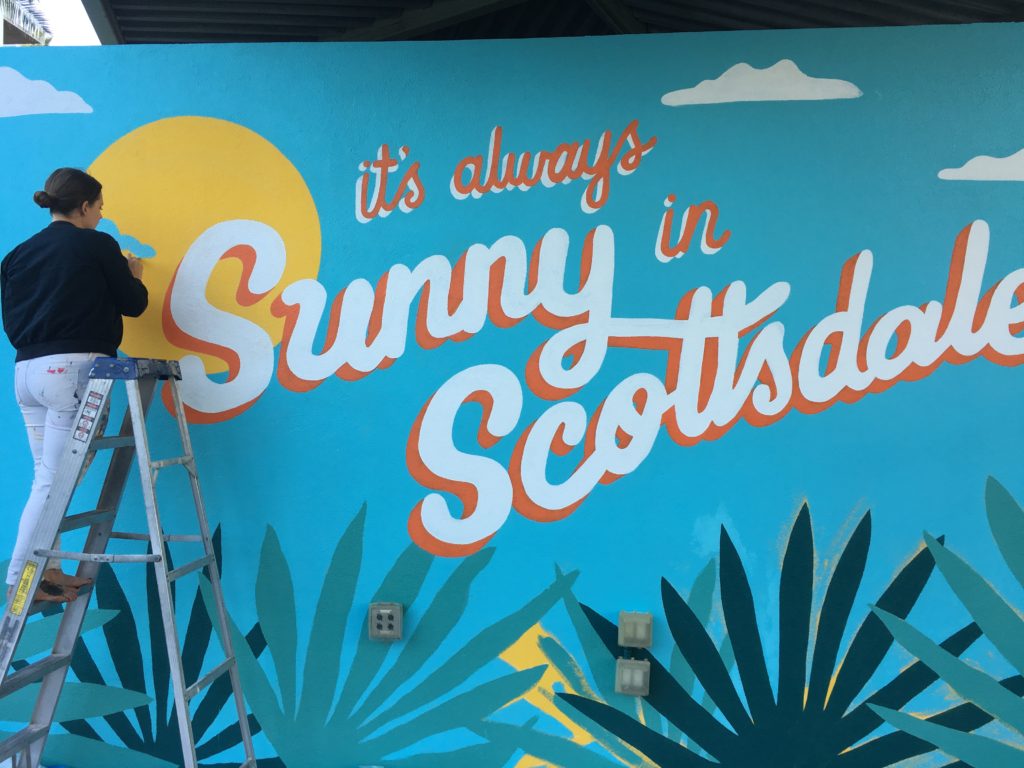 It's always Sunny in Scottsdale Mural at Valley Ho Hotel in Scottsdale, AZ