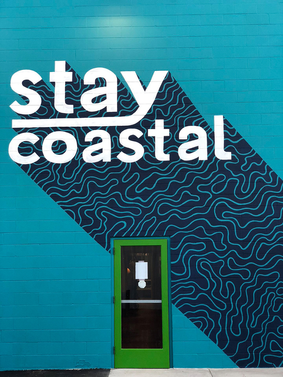 Custom Hand Painted Coronado Brewing Murals Cheers San Diego, Stay Coastal