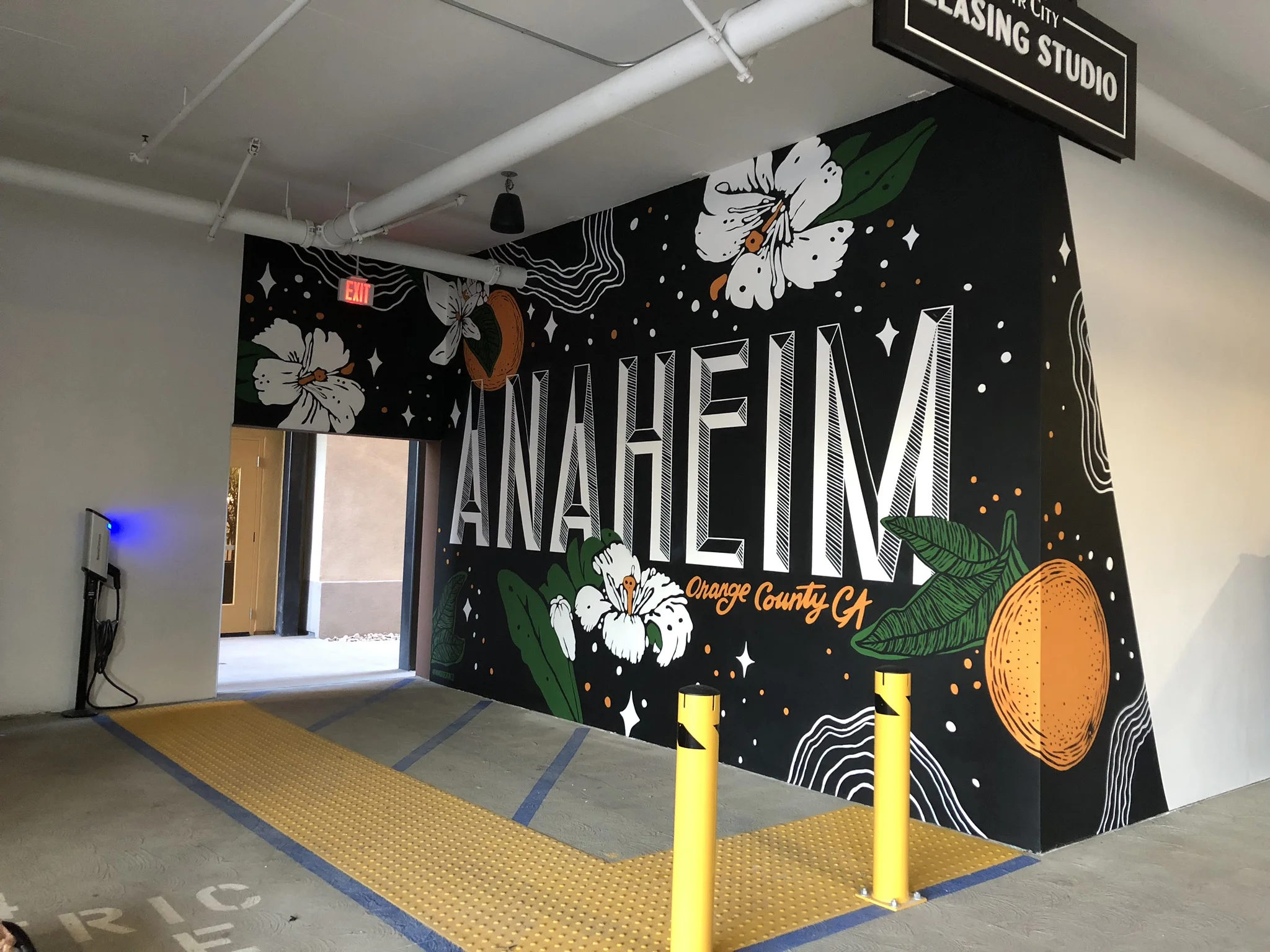 Anaheim CTR City Condos Parking Garage Mural. 