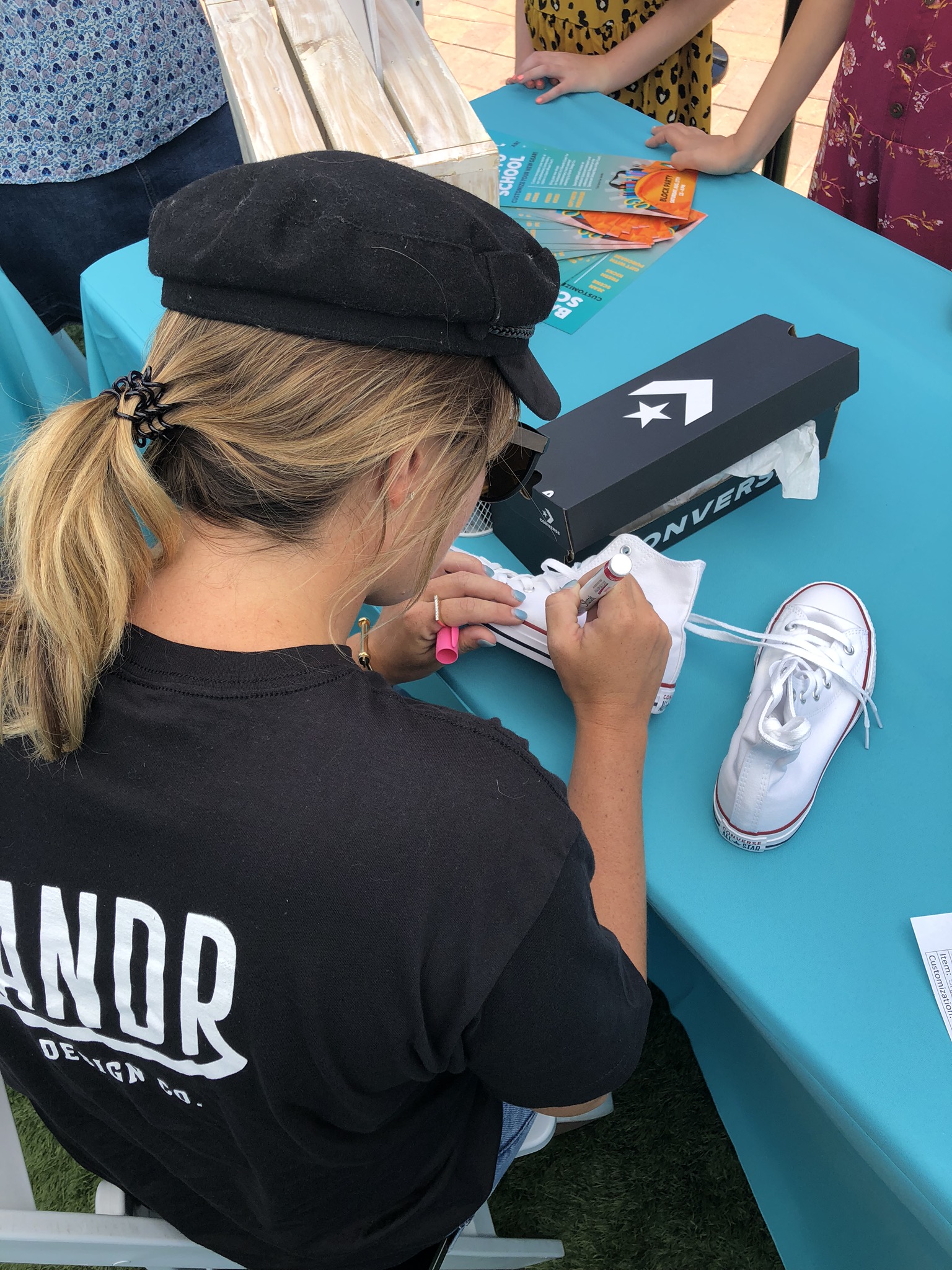 Irvine Spectrum Back to School Event Live Lettering on Converse