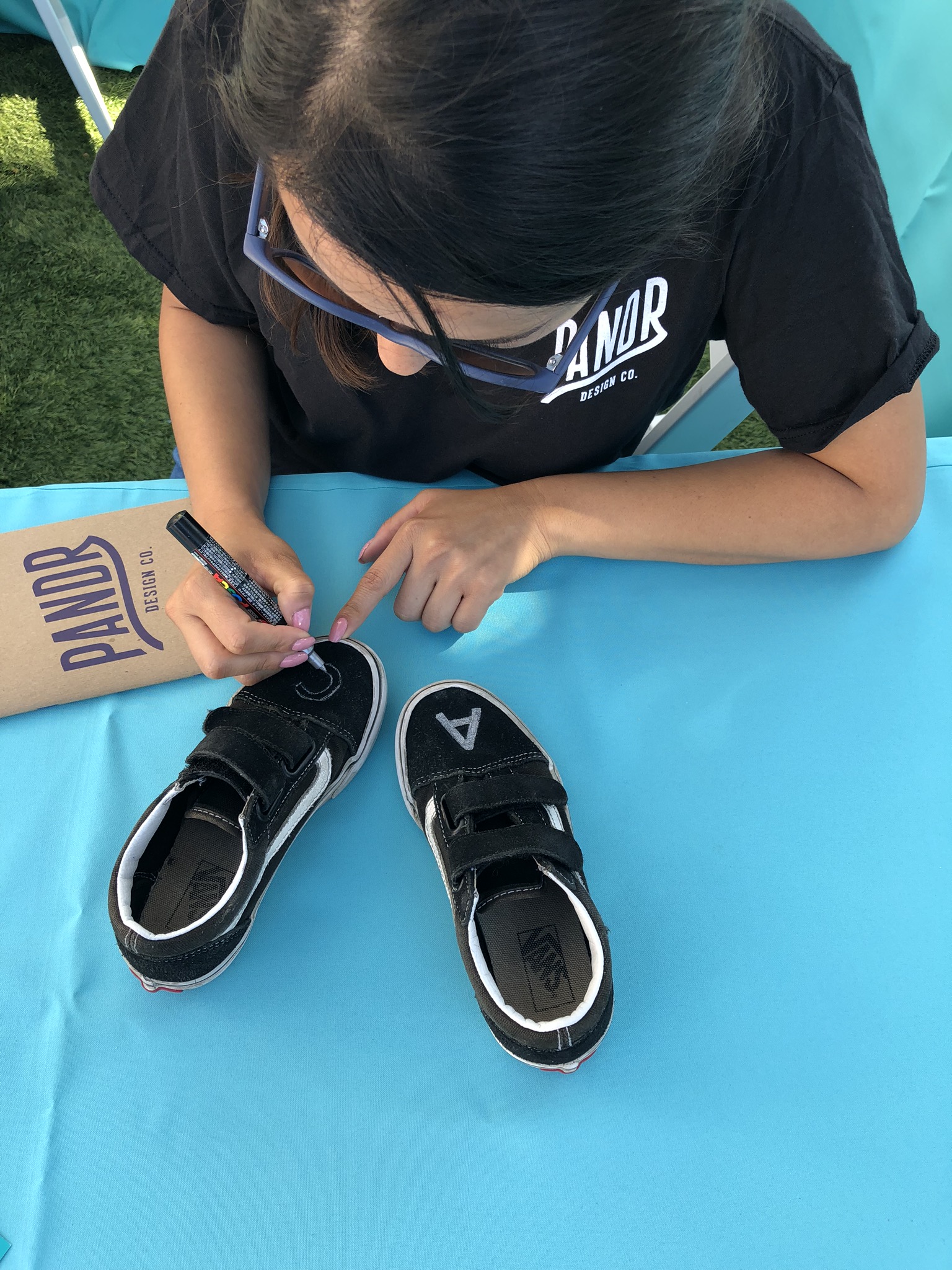 Irvine Spectrum Back to School Event Live Lettering on Shoes