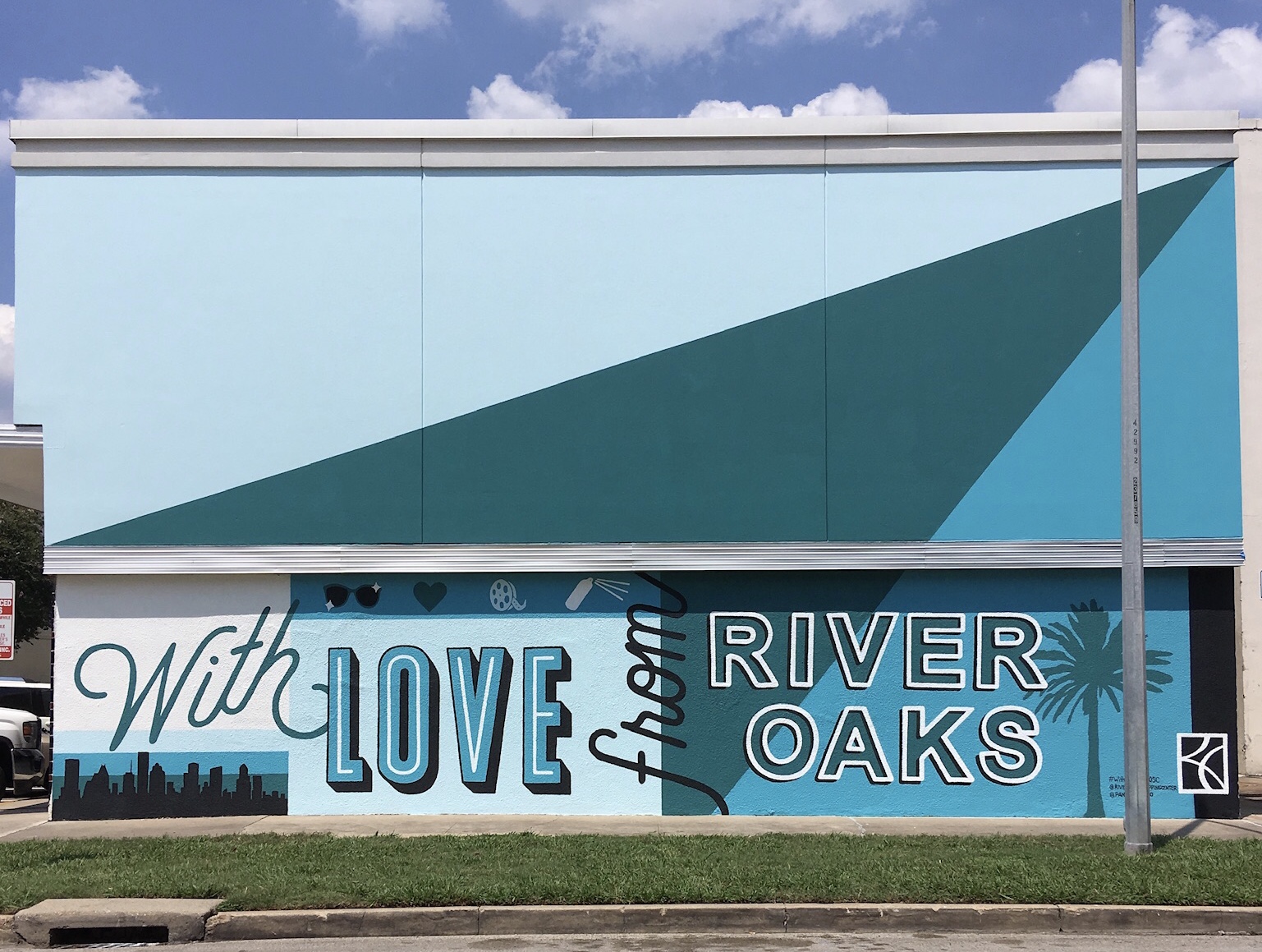 Custom Hand Painted With Love from River Oaks Mural in Houston Texas