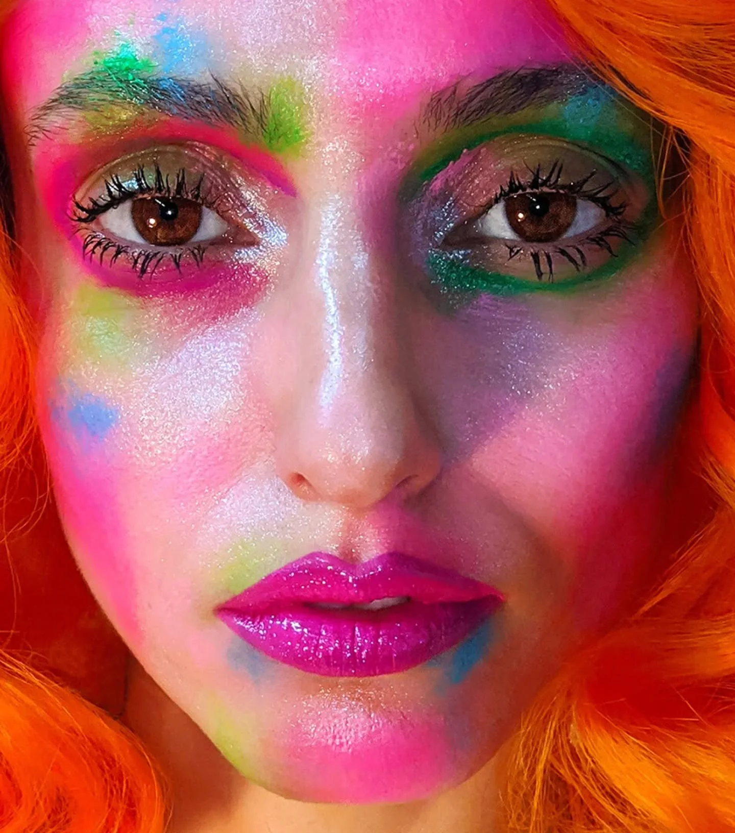 ​🌈✨ Pure artistic freedom. Happy Pride, fam! ✨🌈

​For me, makeup has always been a healing art and the ultimate form of self-expression. I wanted to create a look that feels like explosive, joyful energy caught in motion...just raw, painterly splas