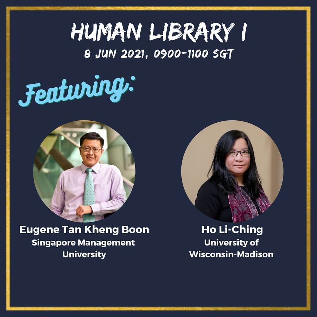 For this year's Human Library, it is separated into two parts. For Day 5 of AUS, we will have five speakers.  In this post, we are featuring two speakers, Prof Eugene Tan and Prof Ho Li-Ching! Read on to find out about them! To find out more about th