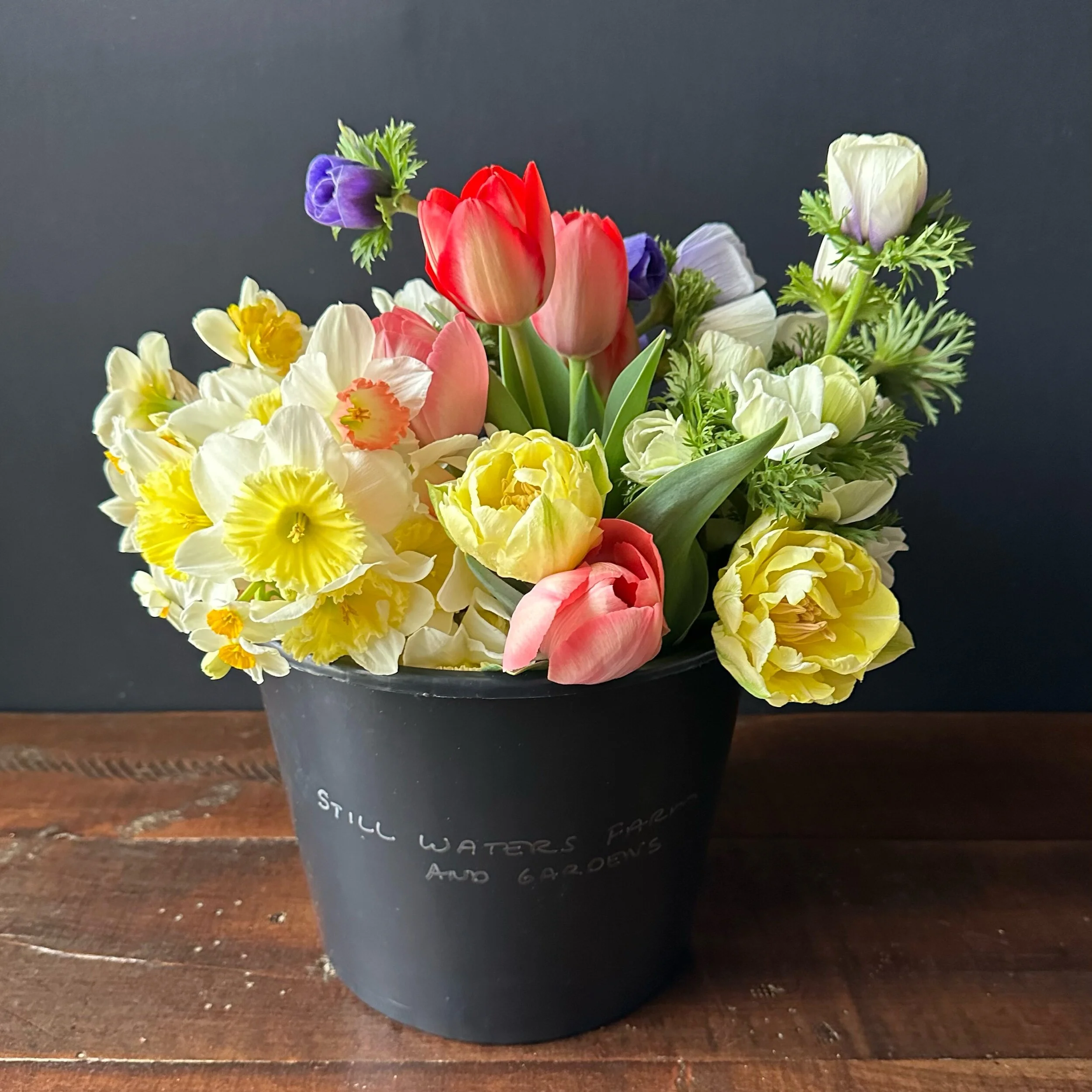 Bucket of Mixed Seasonal Blooms