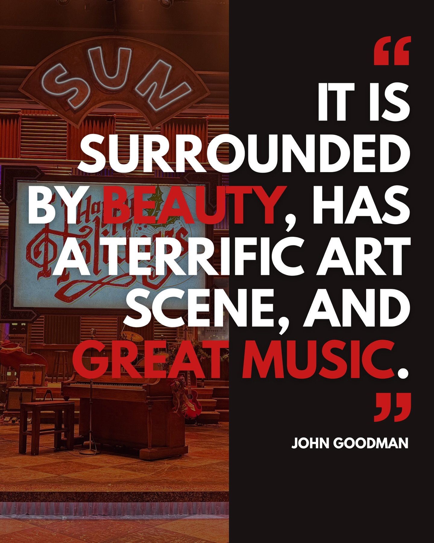 &ldquo;[St. Louis is surrounded by beauty, has a terrific art scene, and great music.&rdquo; John Goodman