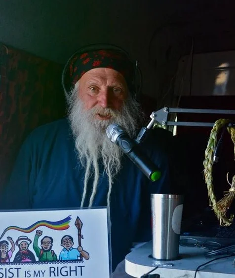 Govinda Dalton - Founder, Spirit Resistance Radio; Board Member: Cloud Forest Institute Govinda has been thinning small diameter trees on his forestland and using the round poles to build lodges and other meaningful structures for over 20 years. The catastrophic fire that tore through Mendocino County in 2008 skirted or moved right through the thinned forestland he’s been tending with little damage to tree stands. Govinda is the Media Technician and founder of Spirit Resistance Radio. He is on the International Indian Treaty Council, is part of the Indigenous Environmental Network, the Western Shoshone Defense League; and has held a key role in forest preservation activism. Govinda is also on the Board of Directors of Cloud Forest Institute.
