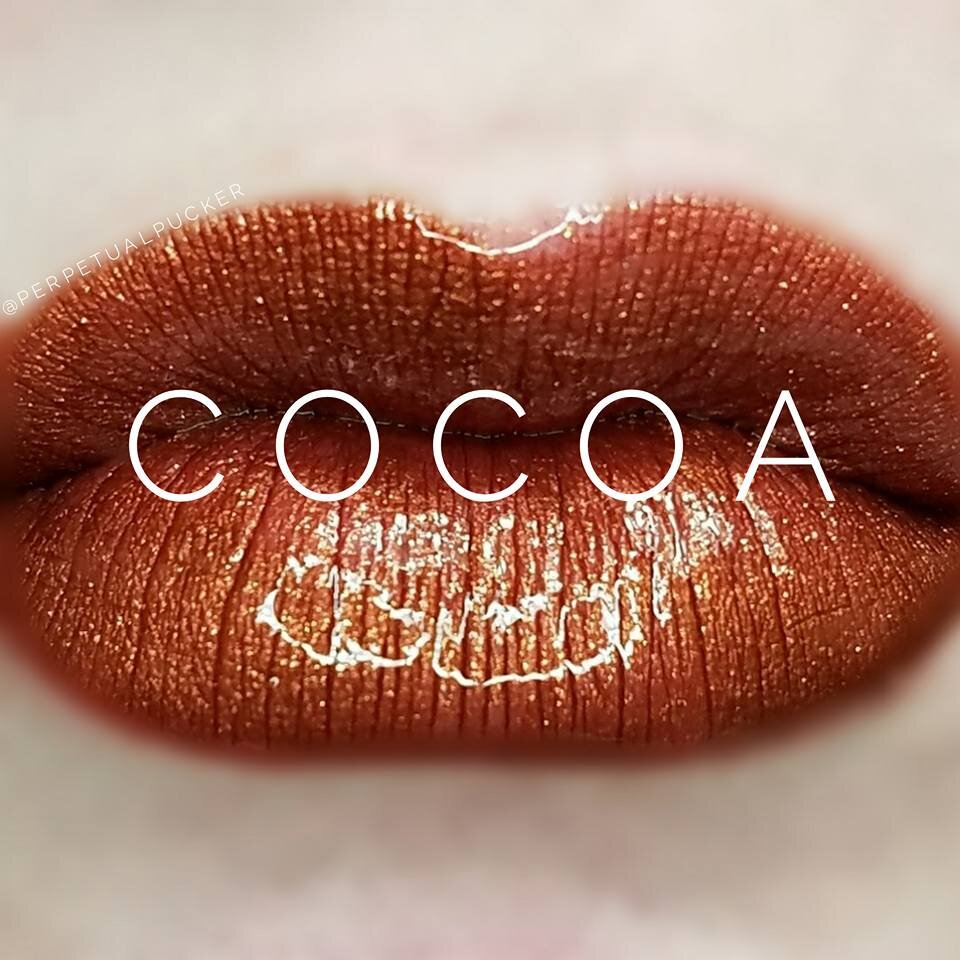  Cocoa LipSense compared to Broadway Bronze LipSense. 