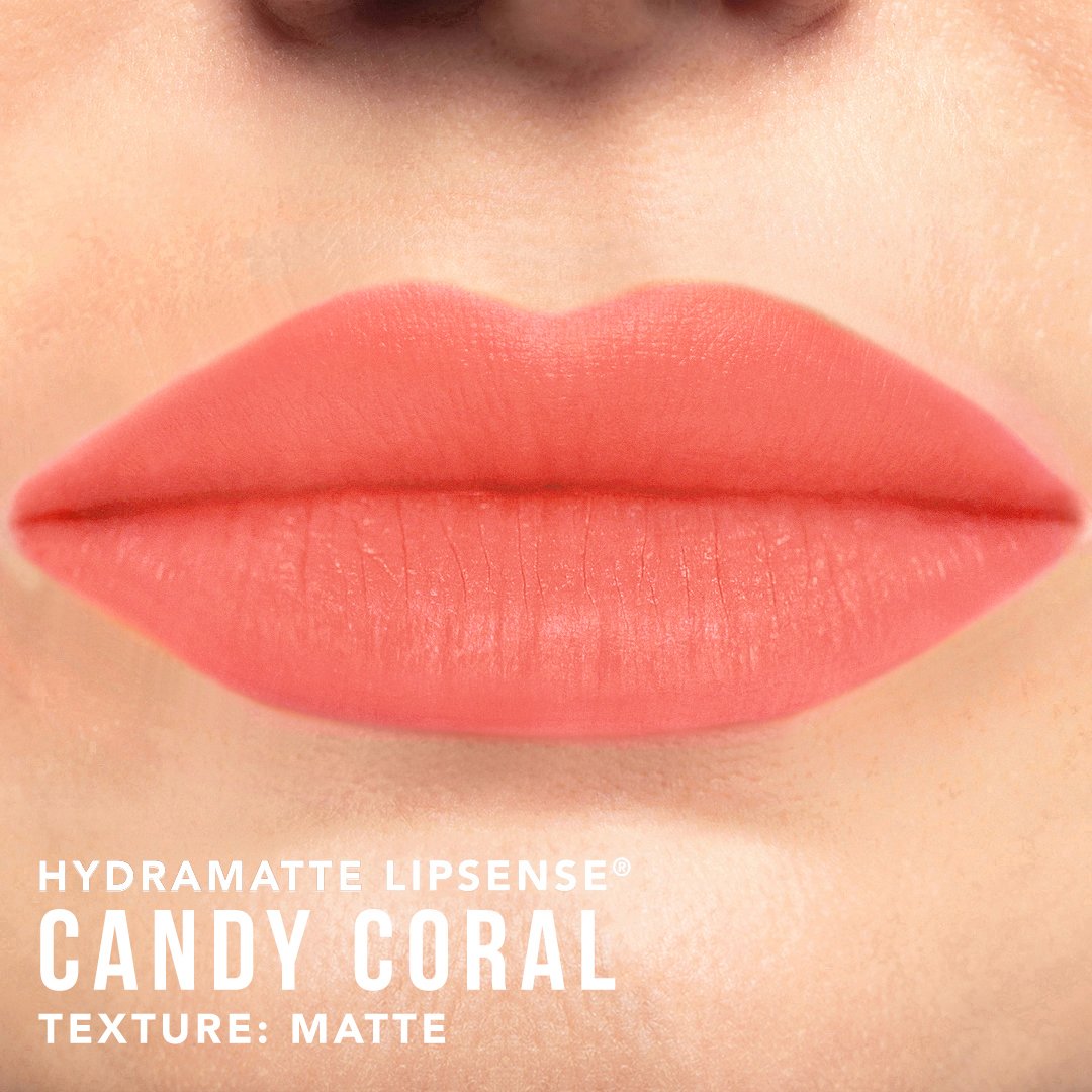 Candy Coral HydraMatte LipSense SeneGence Ashley Cejka Light.jpg