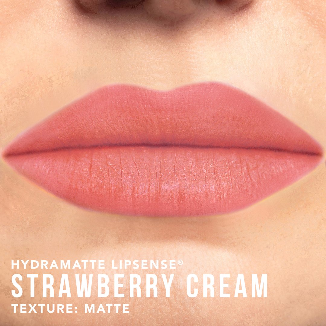 Strawberry Cream HydraMatte LipSense SeneGence Ashley Cejka Light.jpg