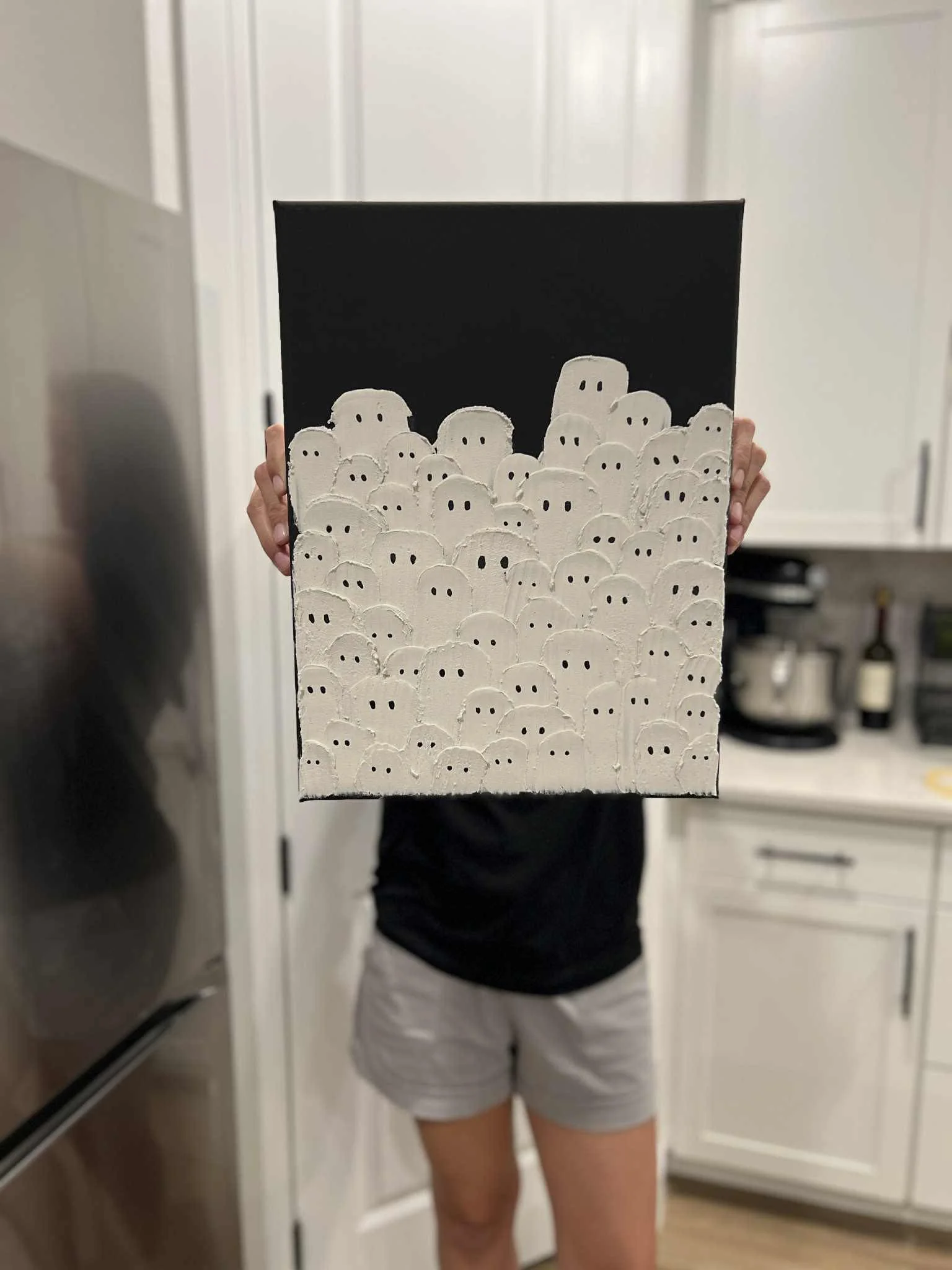 Don&rsquo;t call me Picasso or anything, but my kids sure think so. 🤣😅

Have you made one of those viral ghost artwork canvases yet?