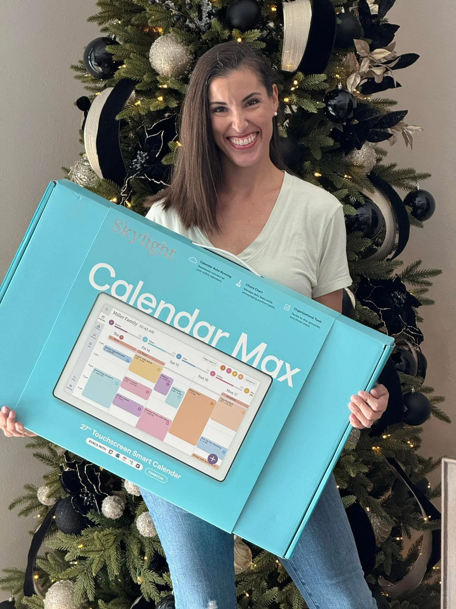 My Skylight is officially hanging, photos added, and now I have to get the rest imported. 

Problem with being semi-organized off the calendar is I hate the way all my color coding imported so I have to redo it. 🙈

BUT Parker checked off his tasks t