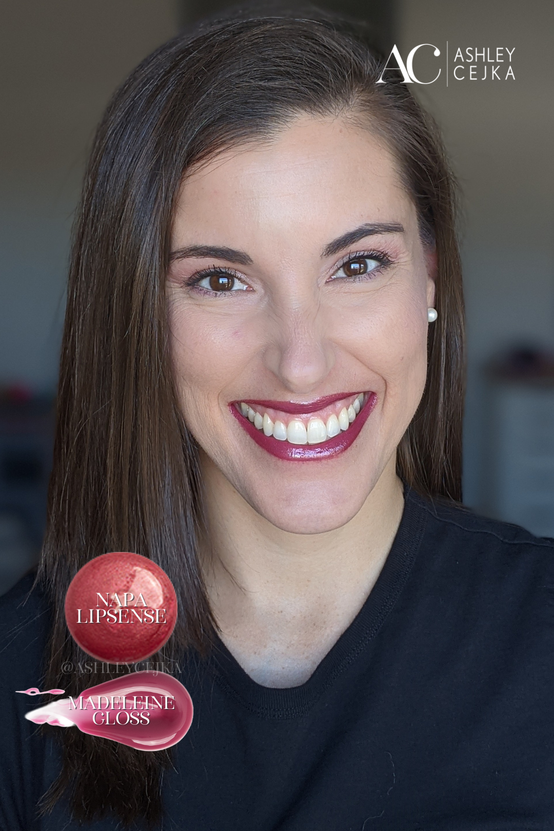  Napa LipSense with Madeleine Gloss on top. 