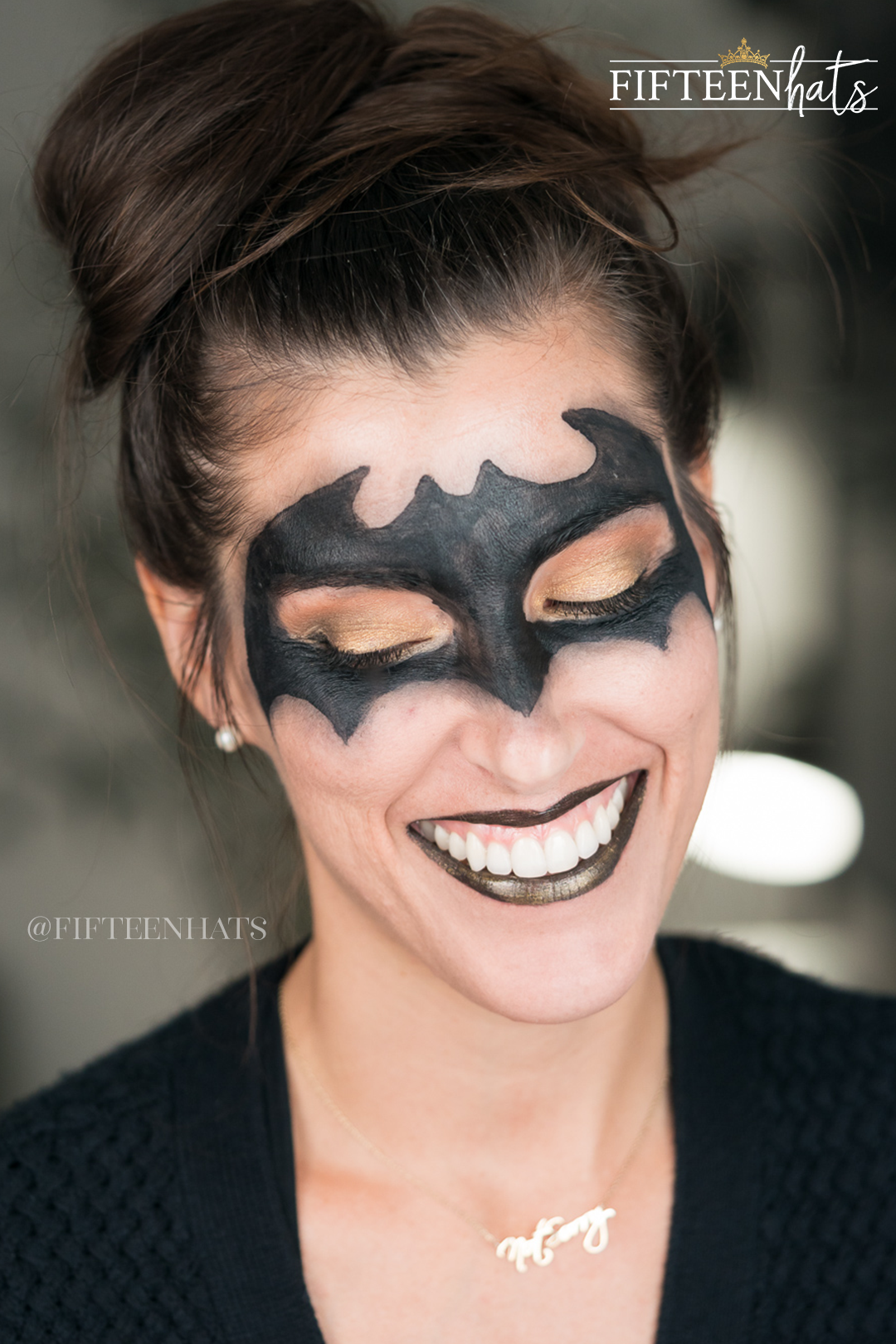 Simple Batman Halloween Makeup | Ashley Cejka