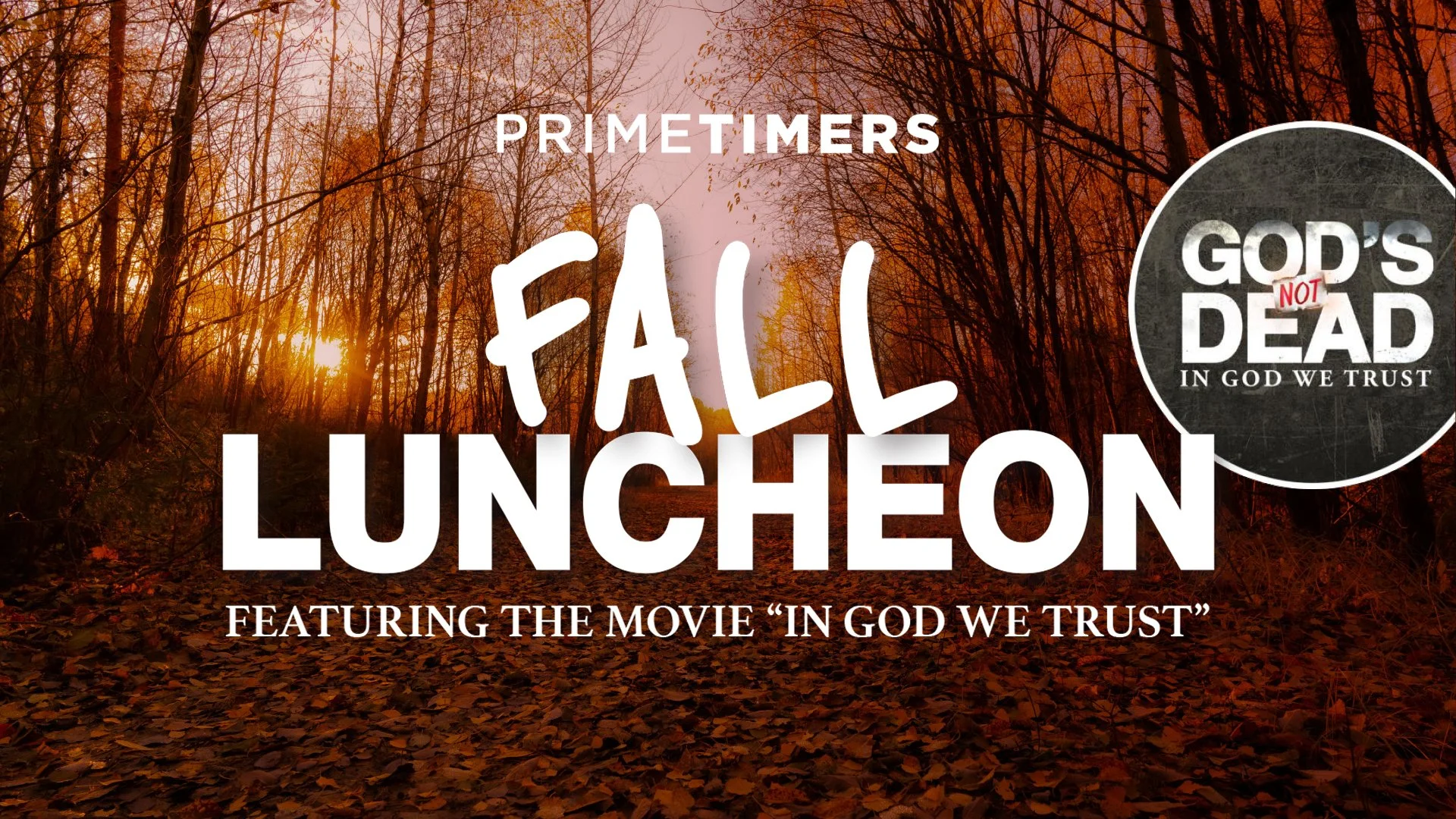 PRIMETIMERS FALL LUNCHEON (60+)