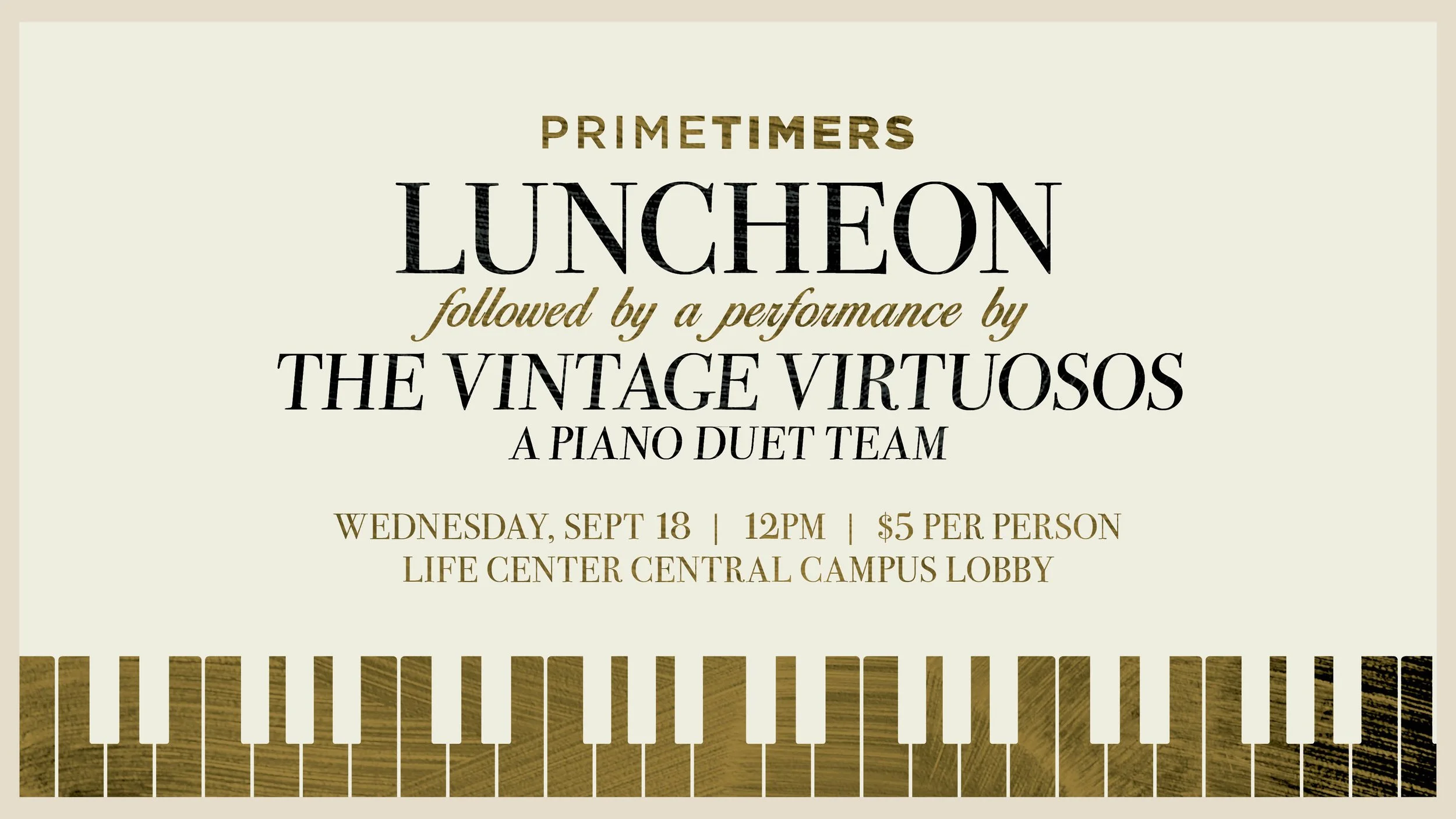 PRIME TIMERS LUNCHEON