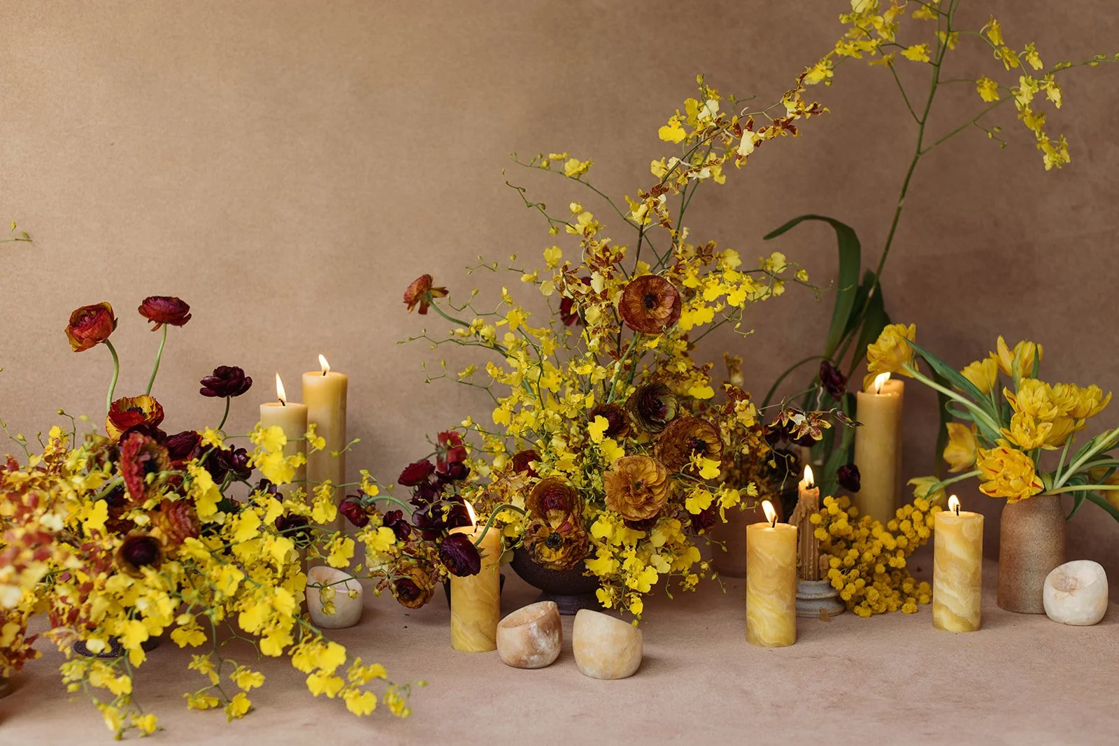 Canary Yellow Floral Tablescape for Weddings and Events