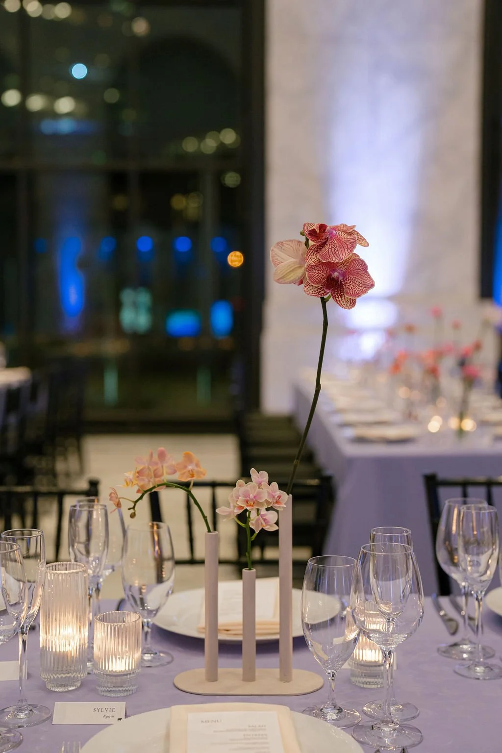 San Francisco Modern Wedding Floral Designer Conservatory at One Sansome Ikebana Orchids.jpg