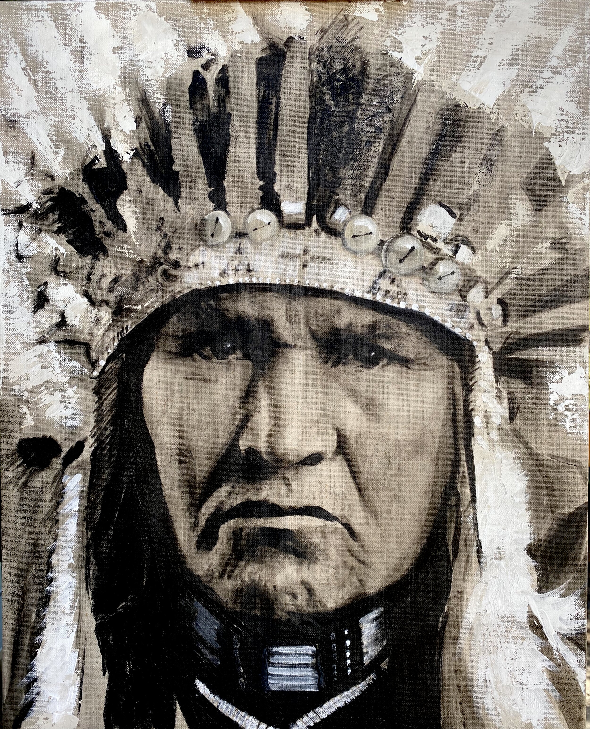  Oil sketch on linen.   20/16” private collection. 