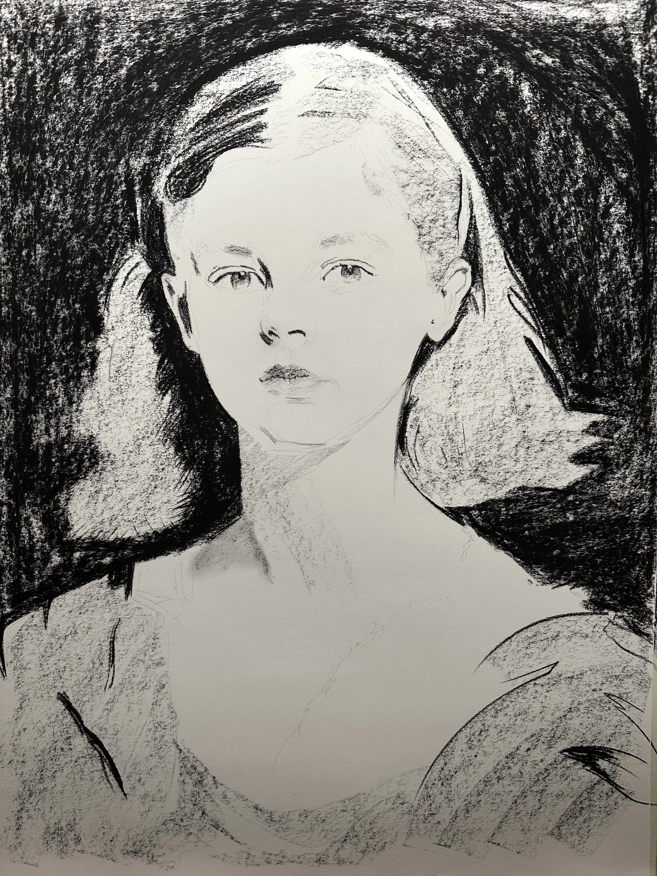  A quick charcoal sketch.   